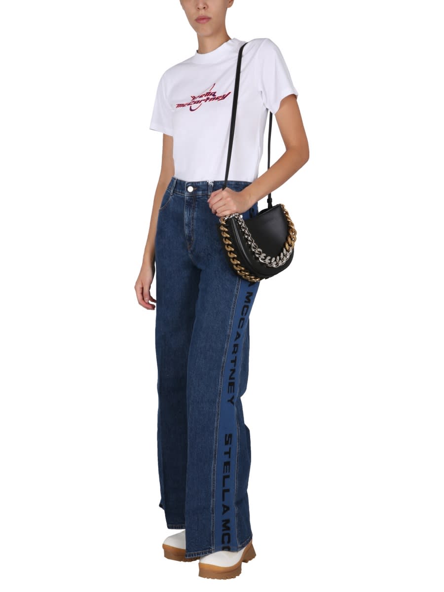 Stella Mccartney T-shirt With Logo Print In White