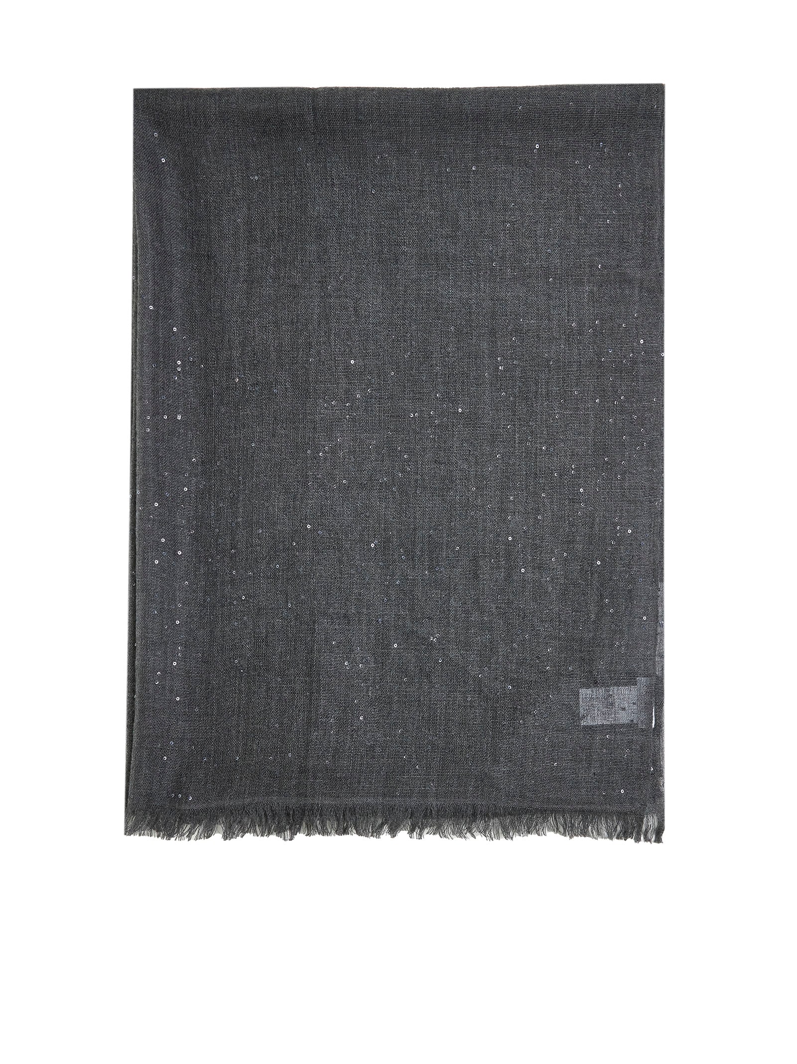 Shop Brunello Cucinelli Scarf In Grey