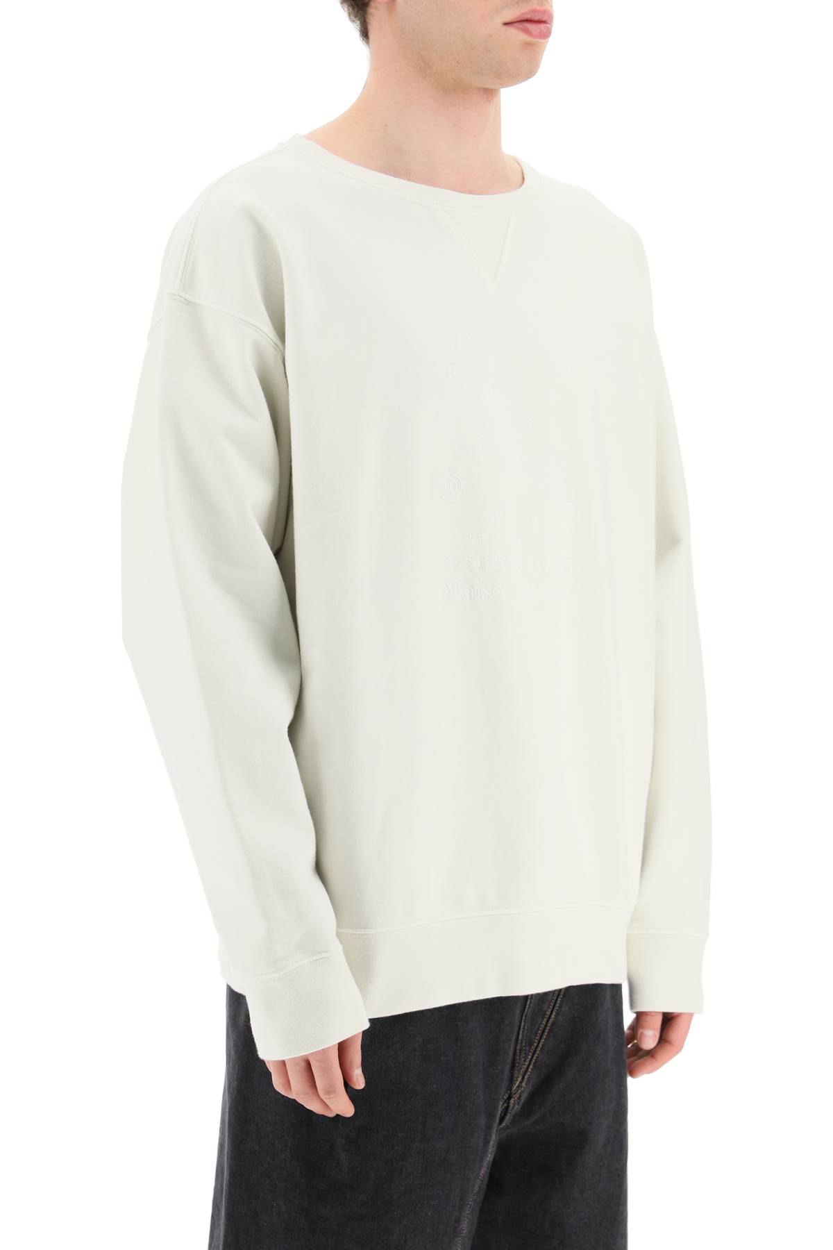 Maison Margiela Women Crewneck Sweatshirt In White