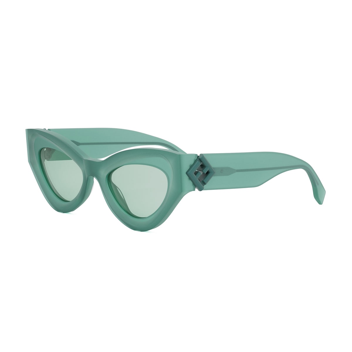 Shop Fendi Fe40146i 95n Verde Chiaro Sunglasses