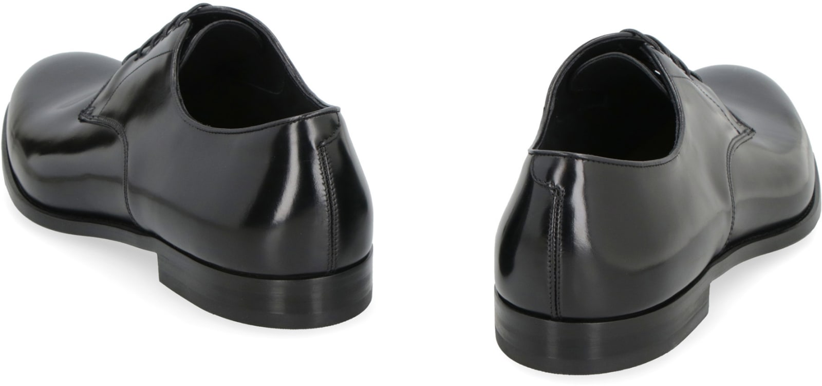 Shop Doucal's Leather Lace-up Shoes In Black