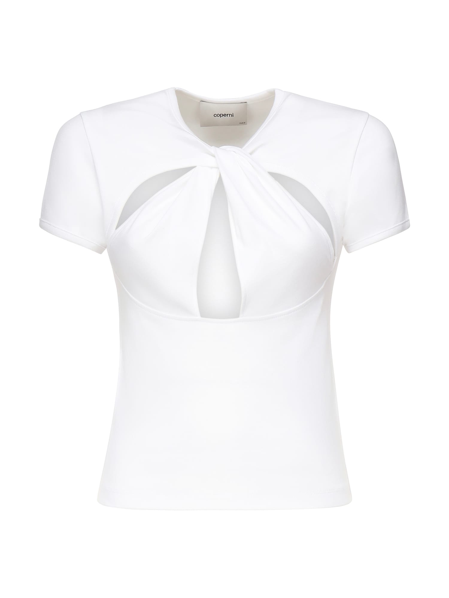 Coperni Cut-out T-shirt In White