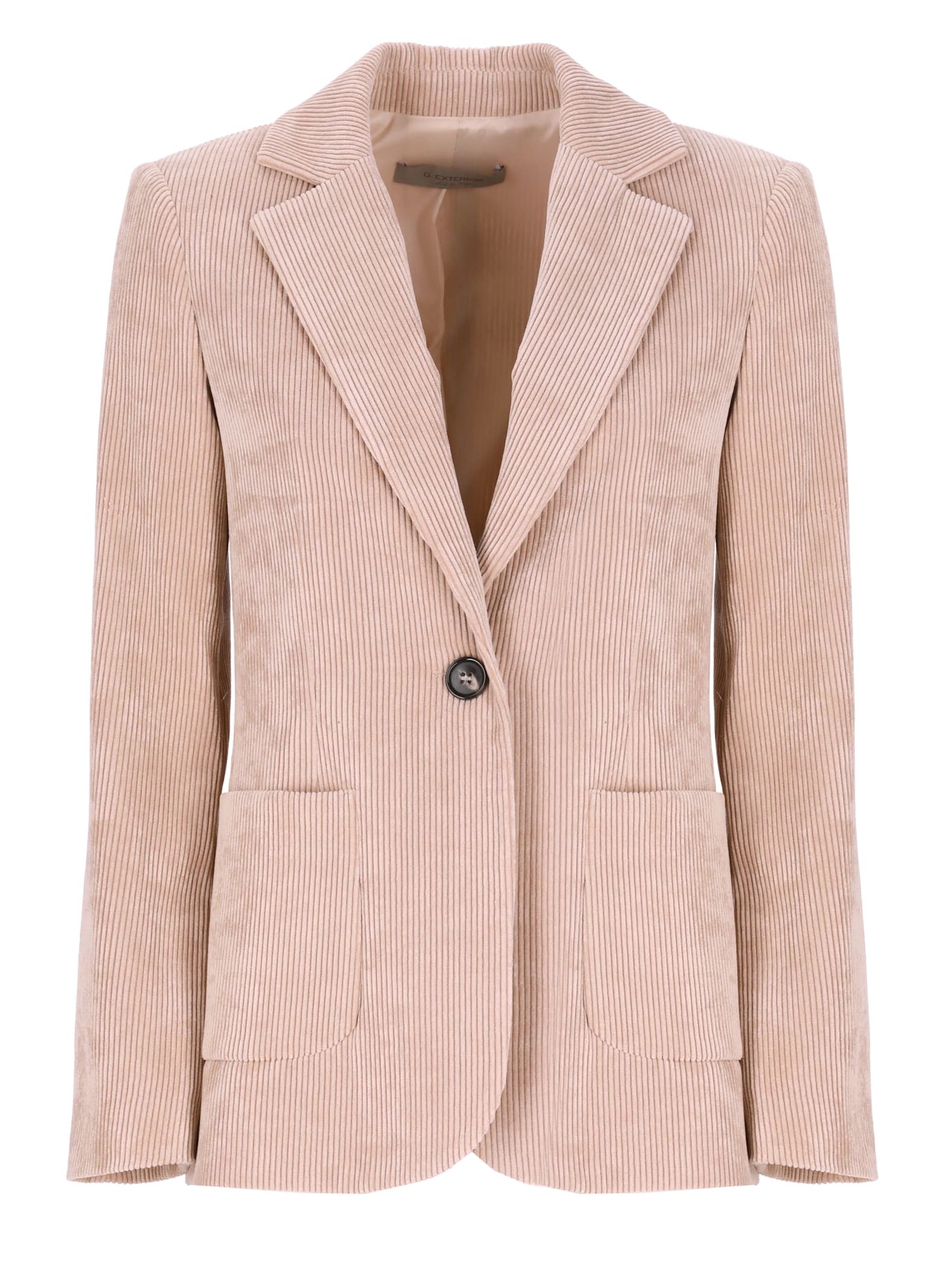 D Exterior Corduroy Blazer In Pink