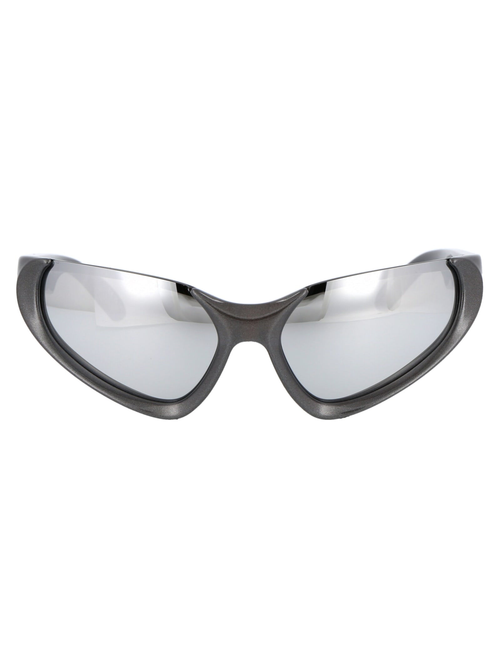 Shop Balenciaga Bb0202s Sunglasses In 002 Silver Silver Silver