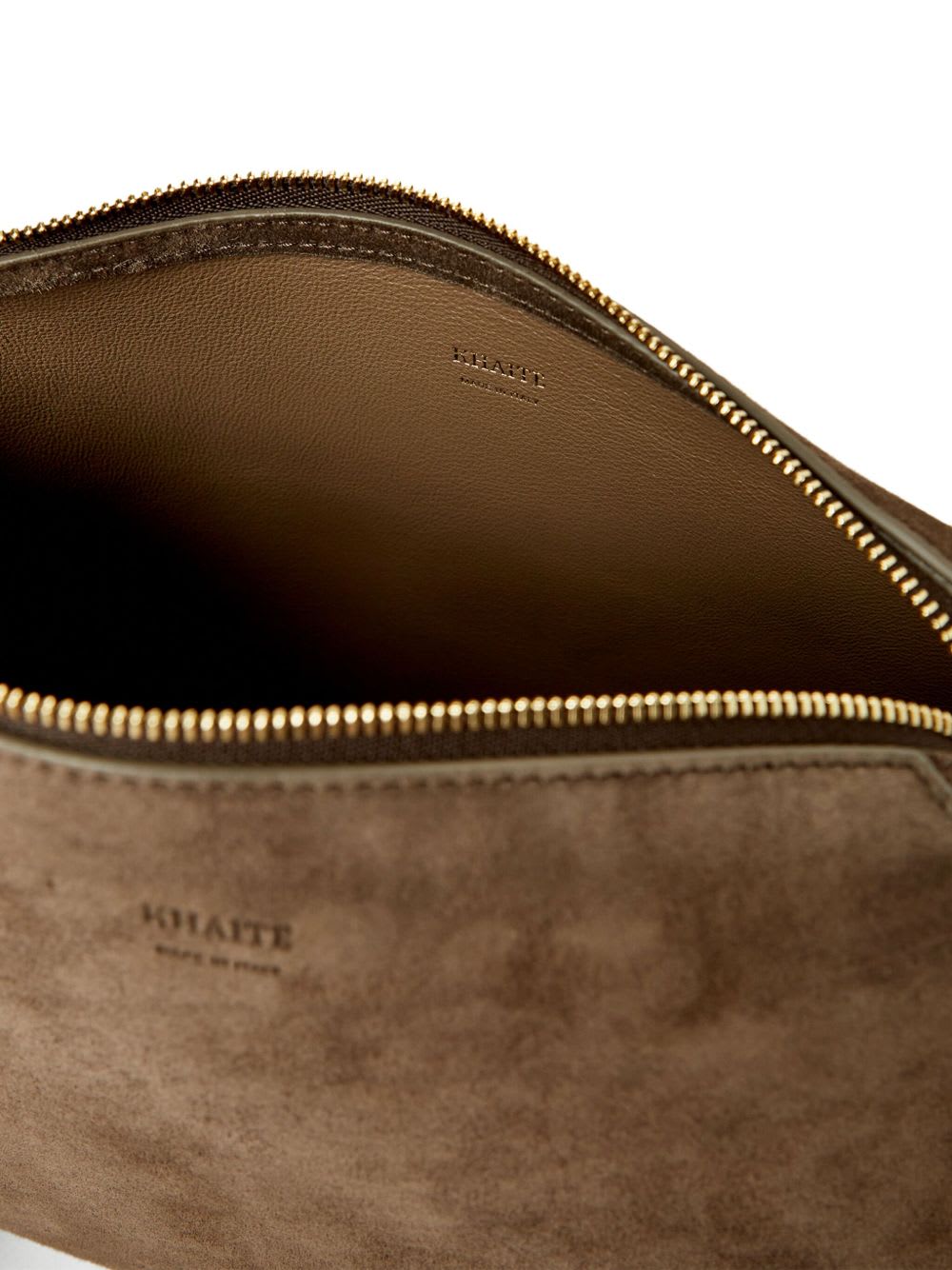 Khaite Lina Medium Leather Crossbody Bag In Brown