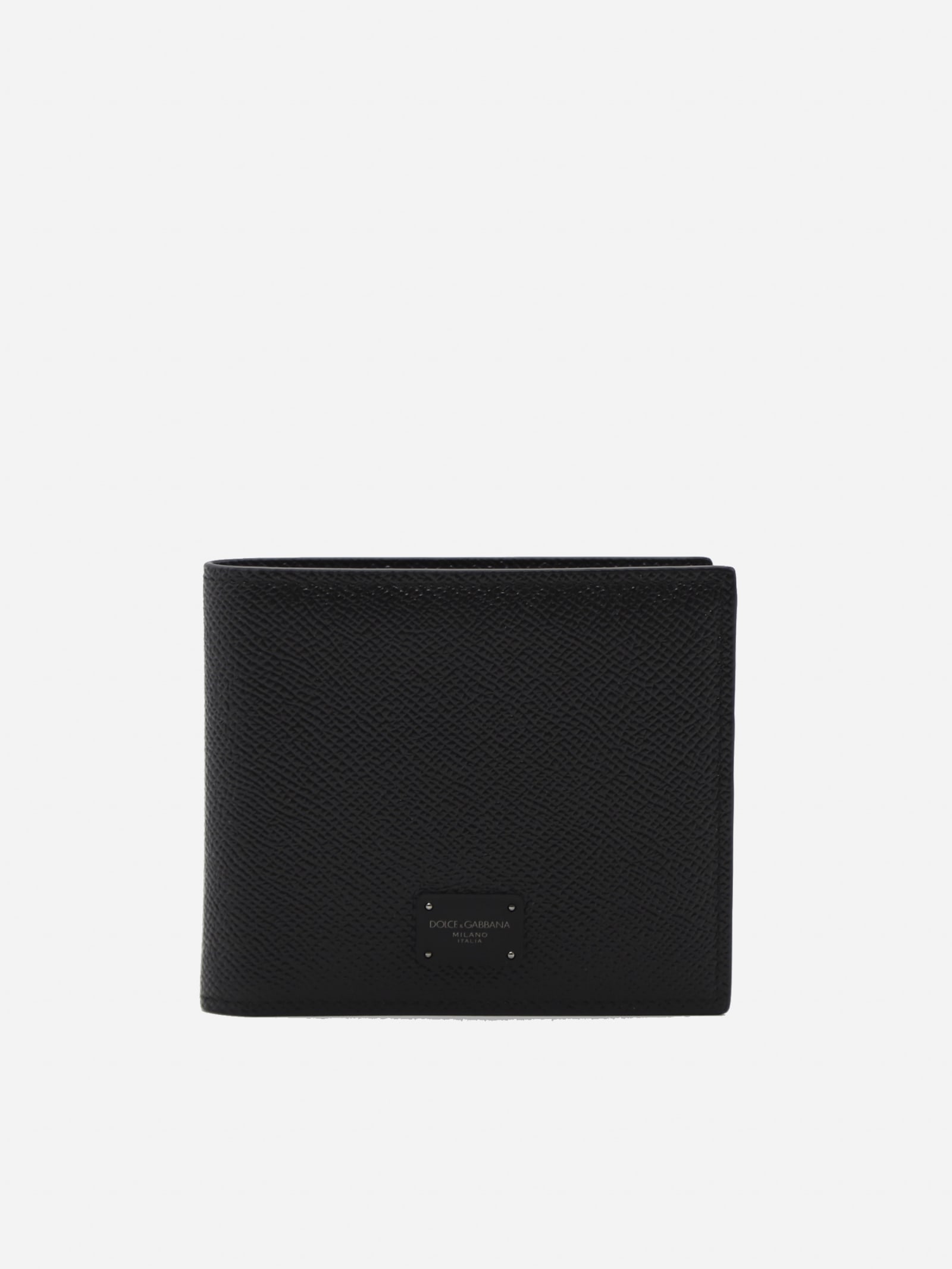 Dolce & Gabbana Wallet In Textured Leather With Logo Detail