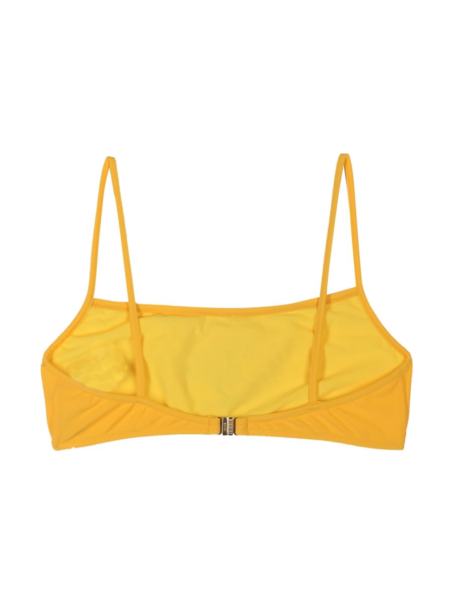 Shop Moschino Parrot Bikini Top In Yellow