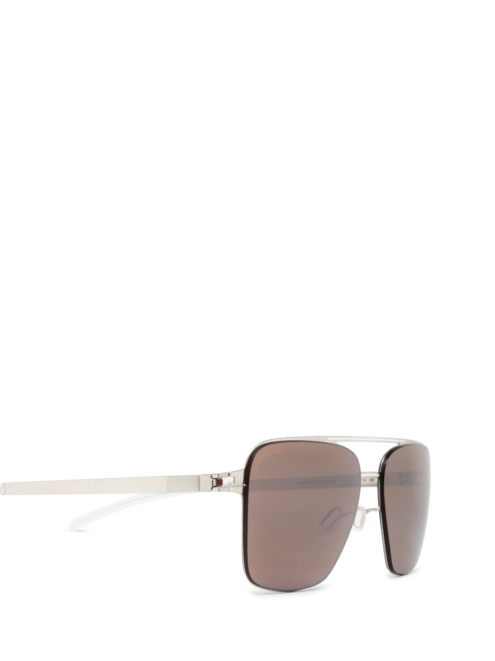 Shop Mykita Bernie Sun Silver/white Sunglasses