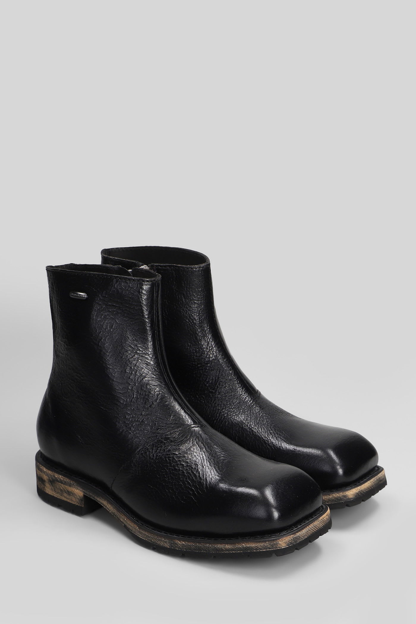 Our Legacy Engine Boot Ankle Boots In Black Leather In Black