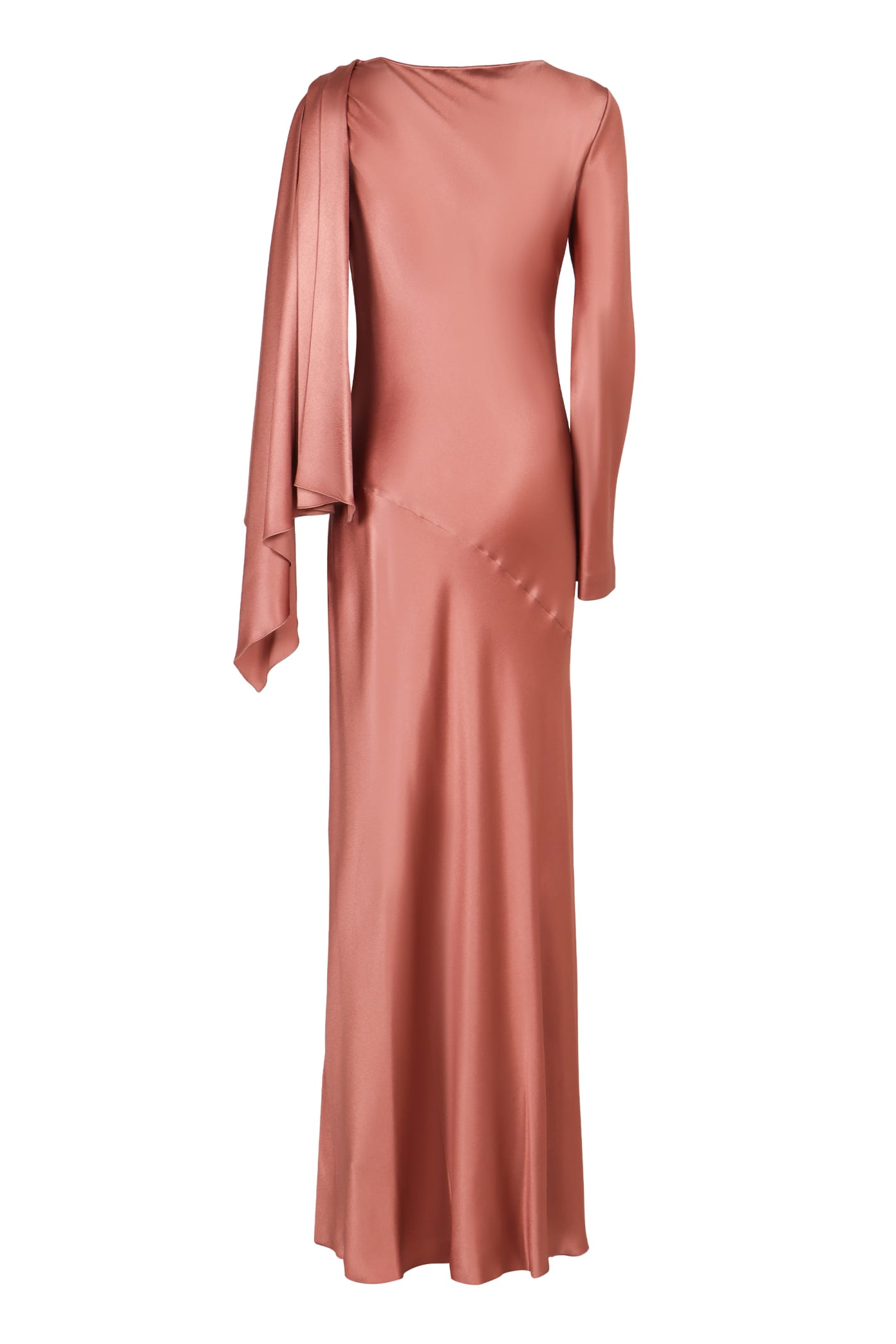 Shop Alberta Ferretti Satin Dress In Viola