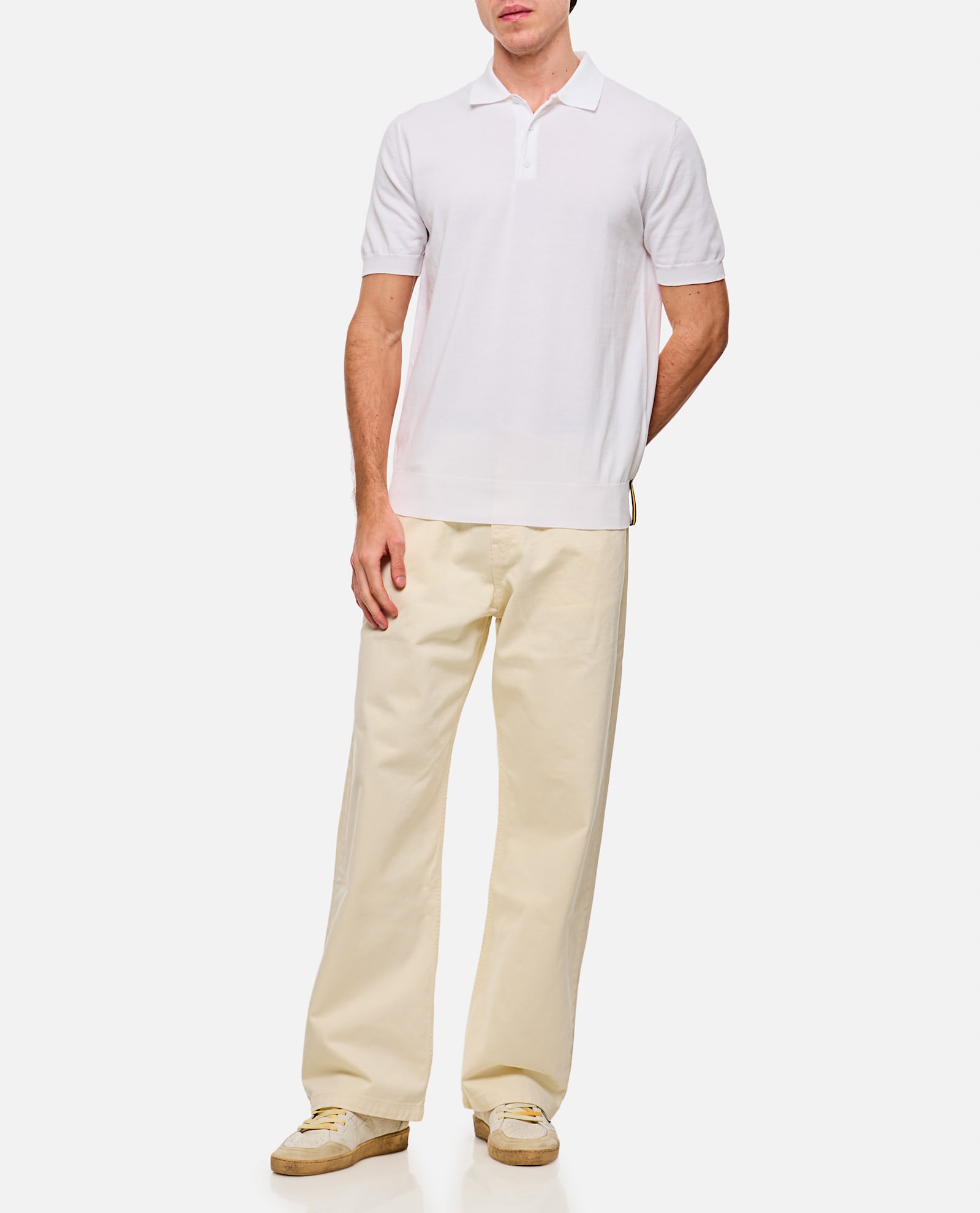 K-way White Short Sleeves Polo T-shirt In White