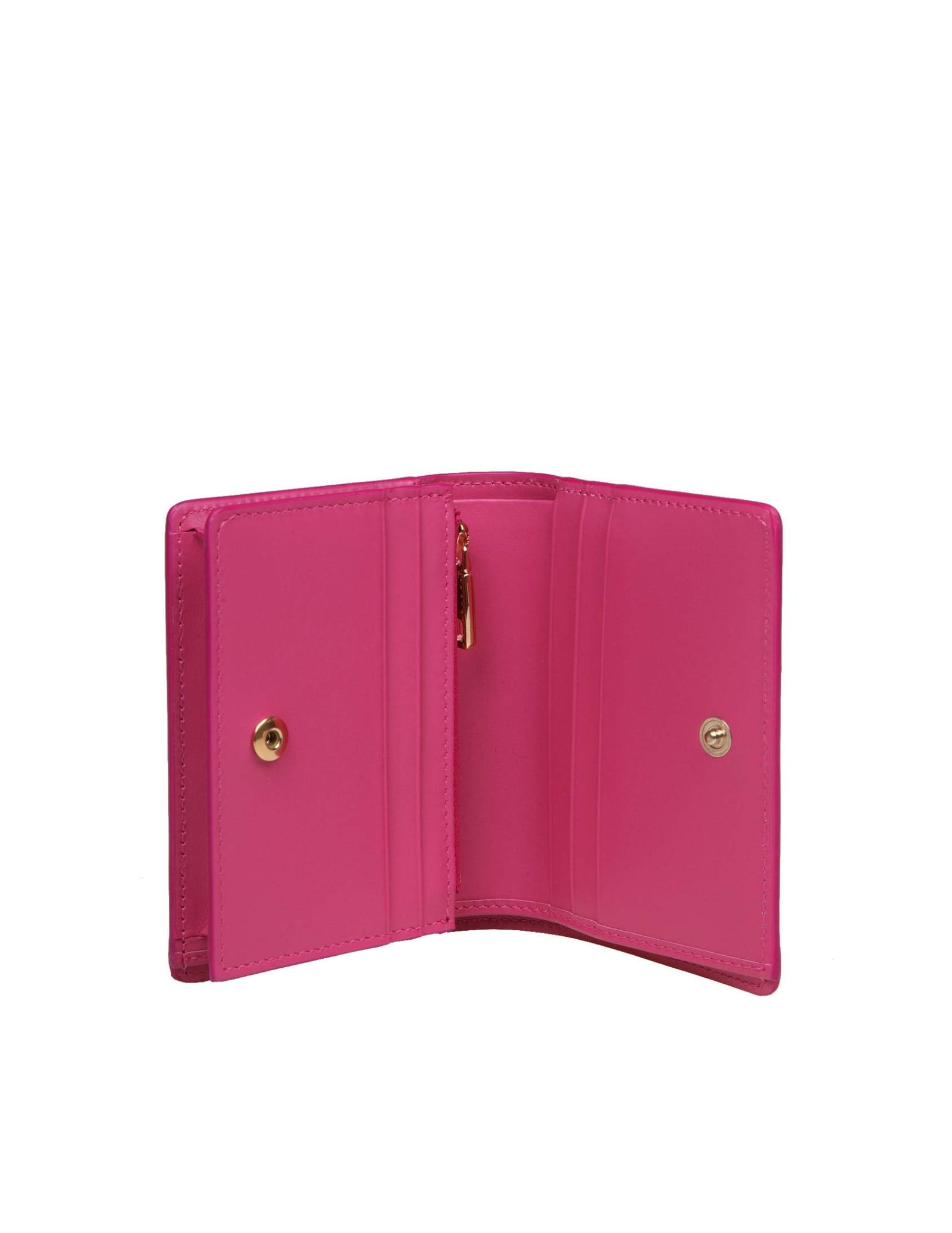 Shop Dolce & Gabbana Leather Wallet In Glicine Color In Lilac
