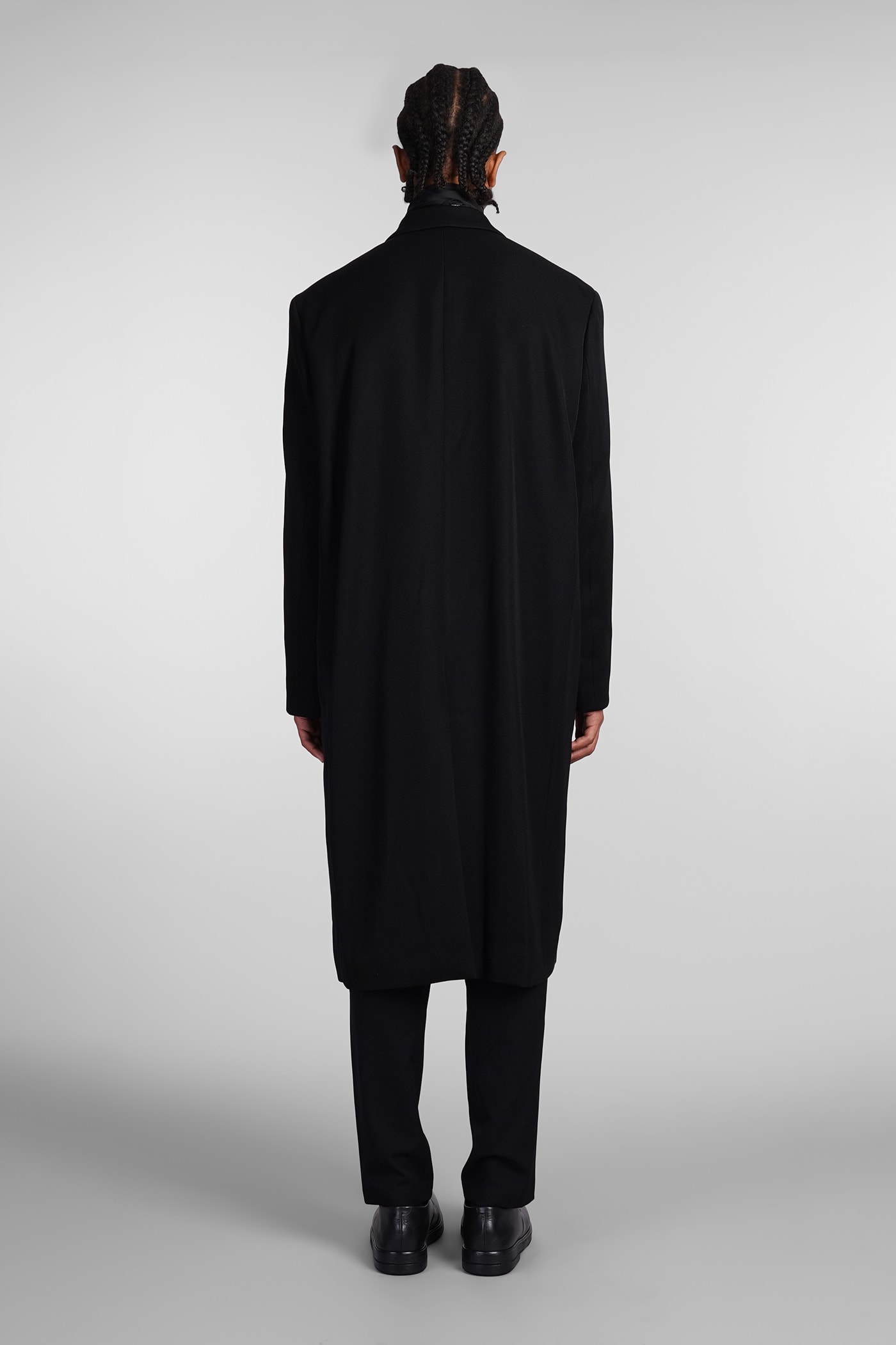 Shop Attachment Coat In Black Wool