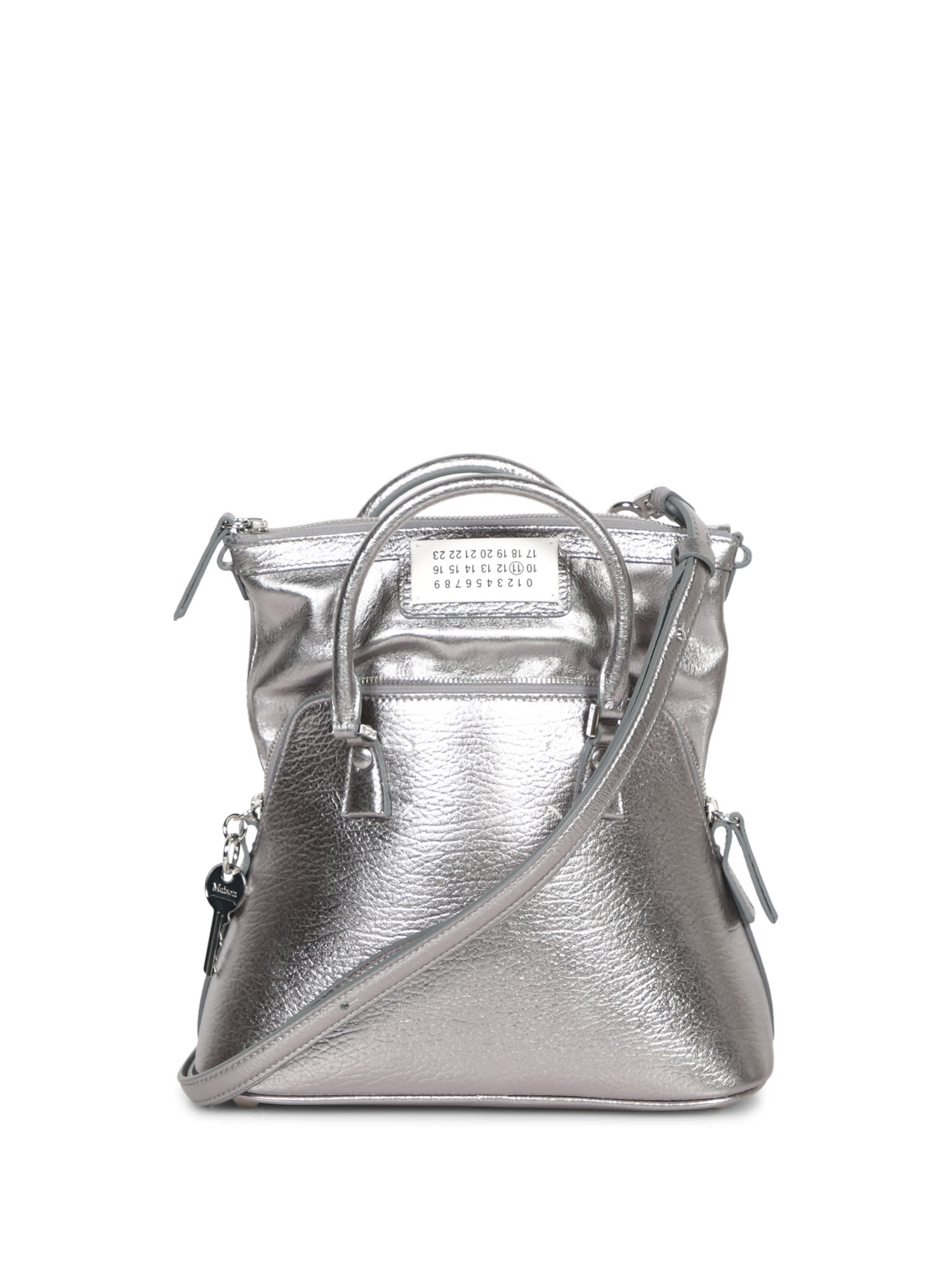 Shop Maison Margiela Silver Mini Classique Bag In Metallic