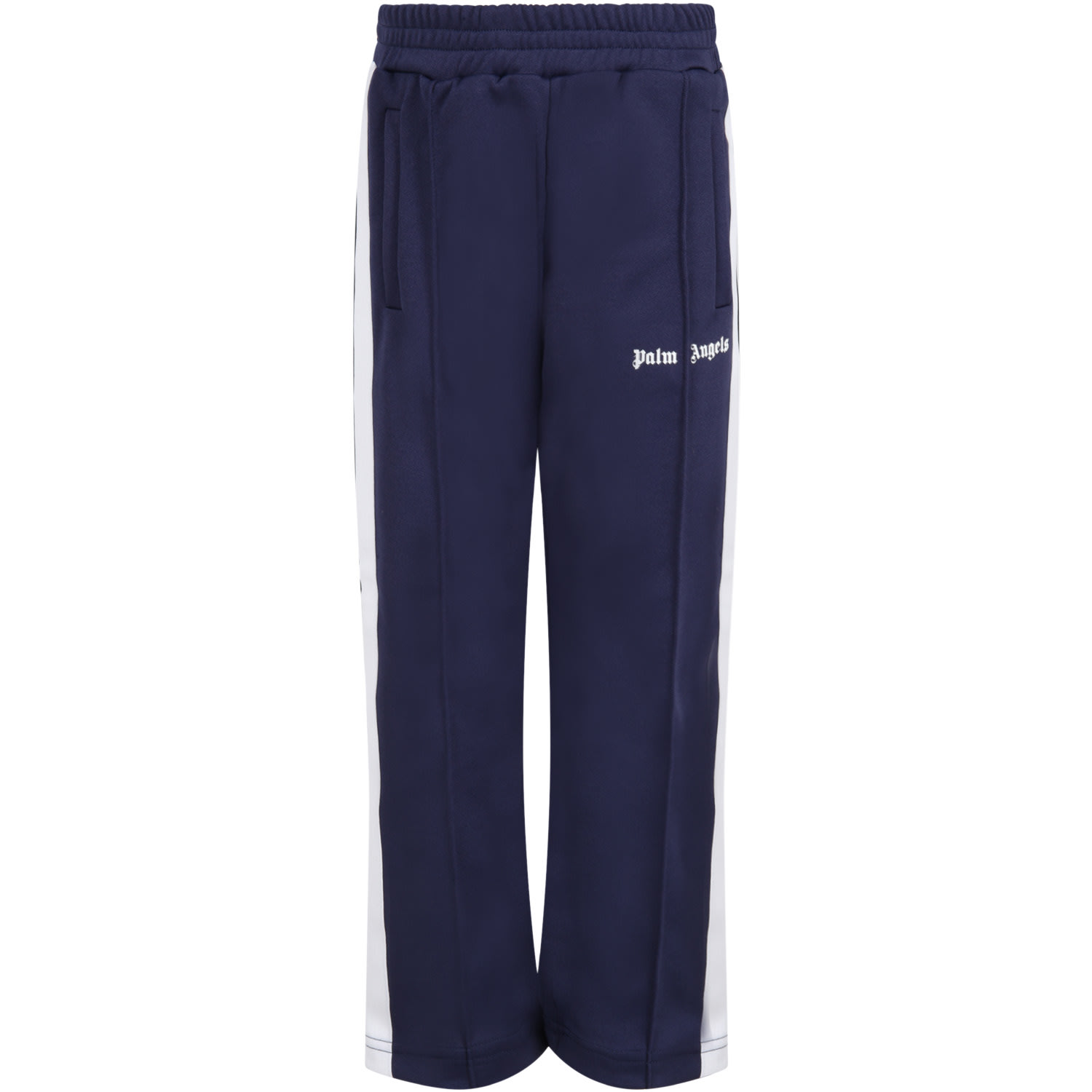 Palm Angels Blue Sweatpants For Kids With Logo