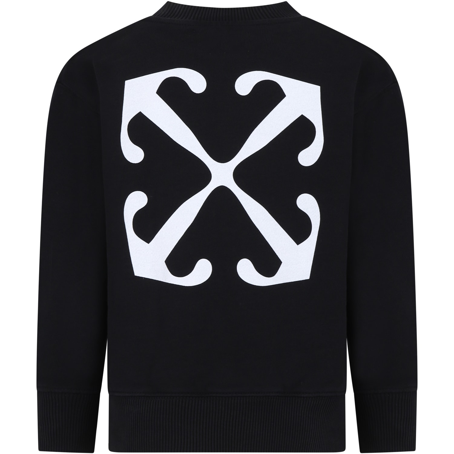 Shop Off-white Black Sweatshirt For Boy With Logo