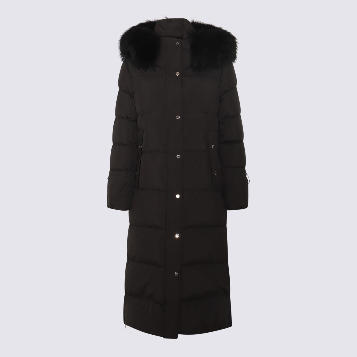 Shop Moorer Black Wool Down Jacket