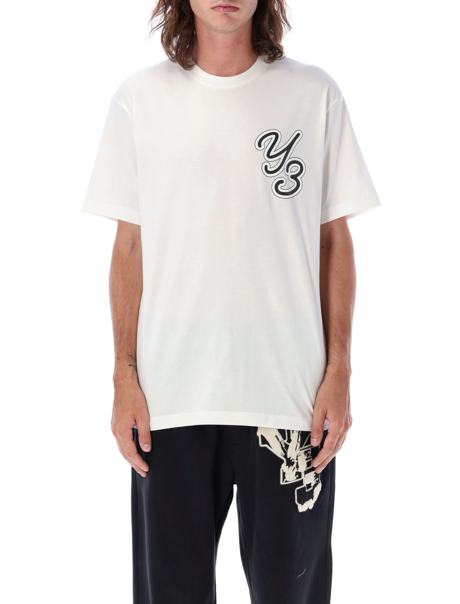 Y-3 Adidas  T-shirt It7522 In Off White