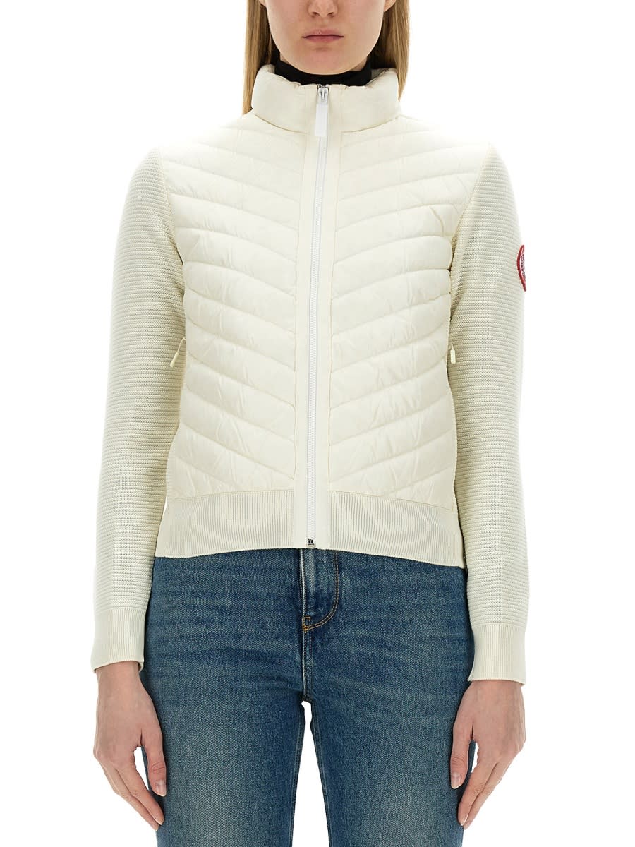 Shop Canada Goose Jacket With Logo In White