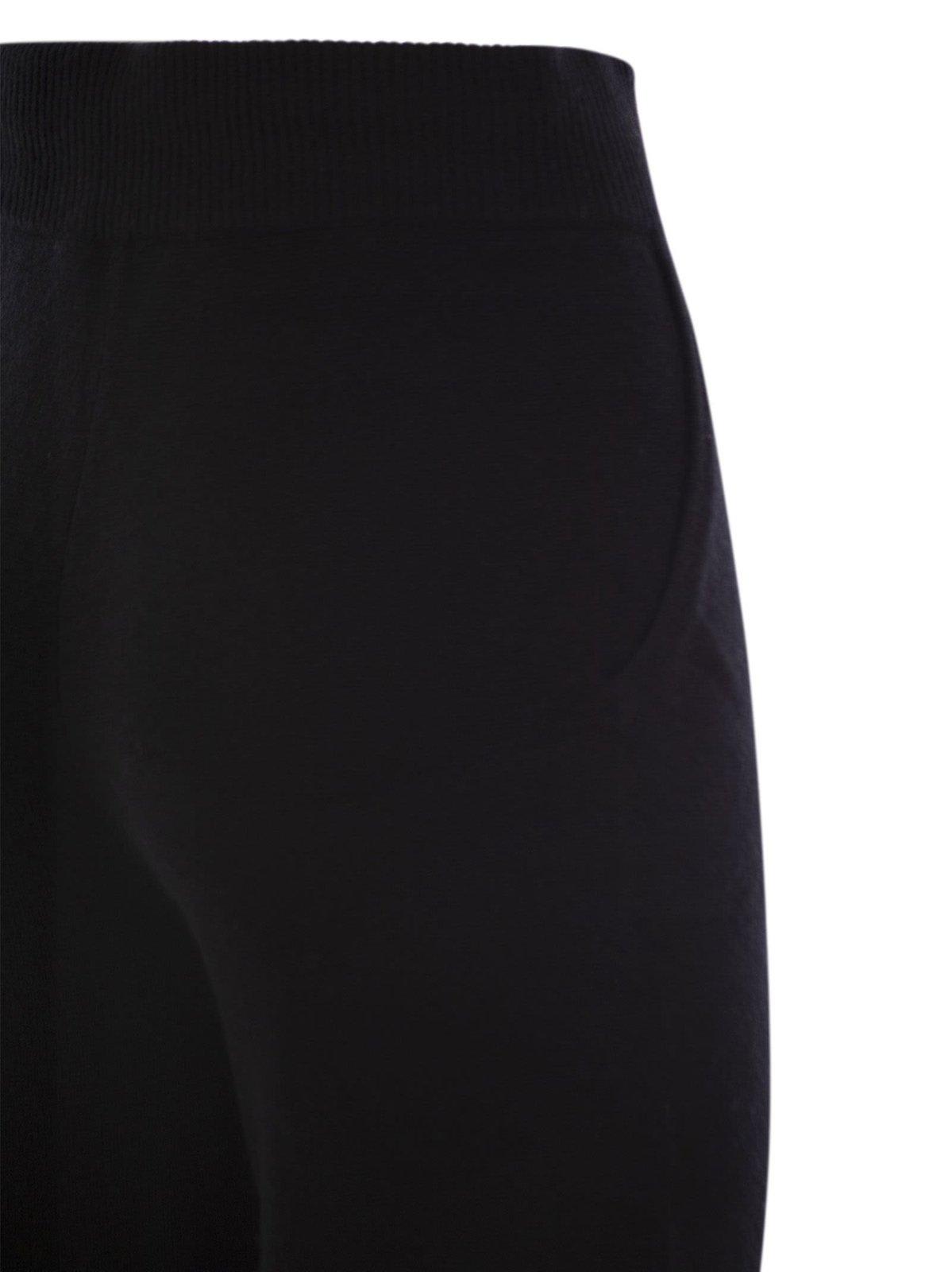 Shop 's Max Mara High Waist Drawstring Knitted Trousers In Black