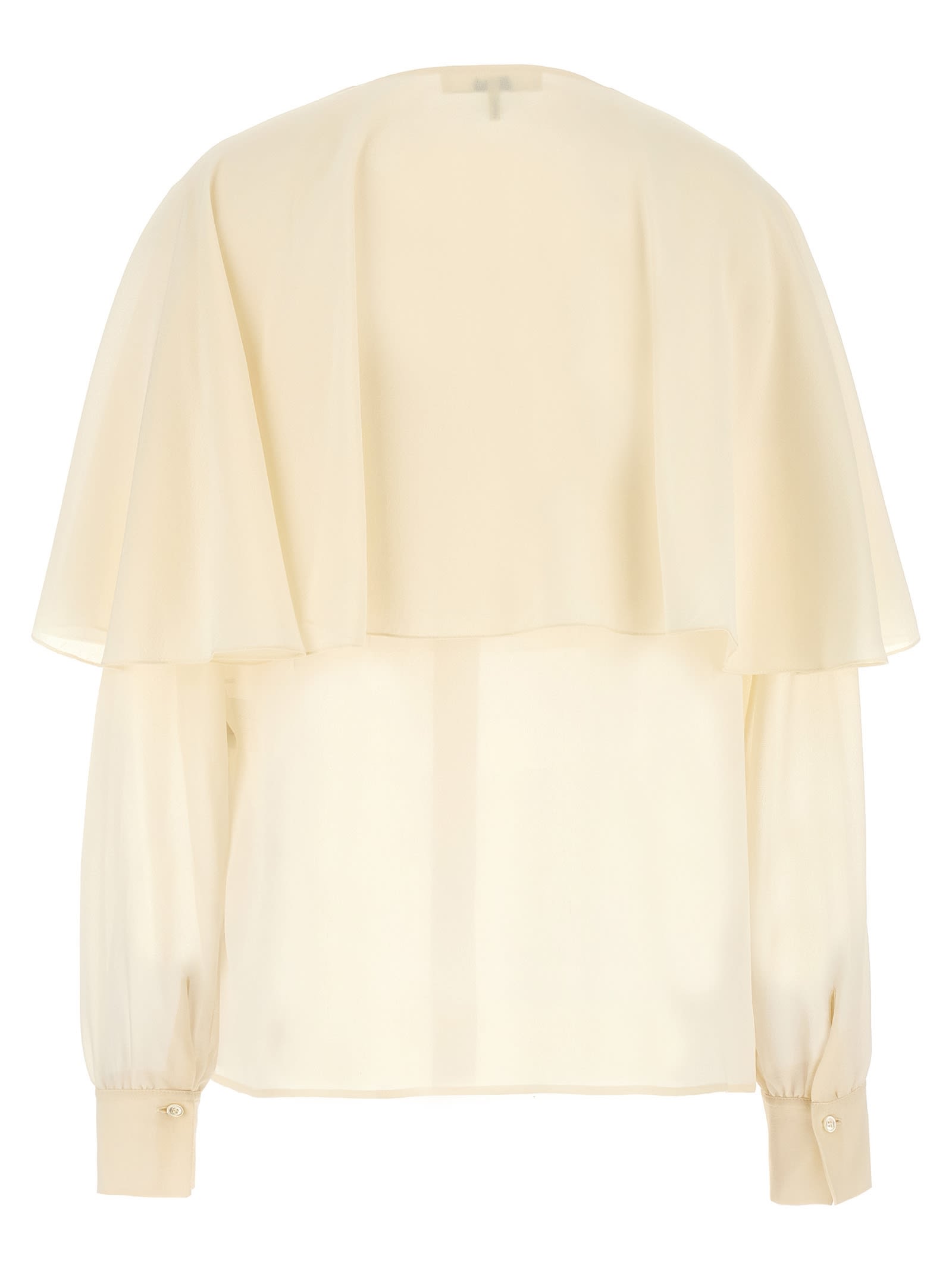 Shop Chloé Cape Shirt In White