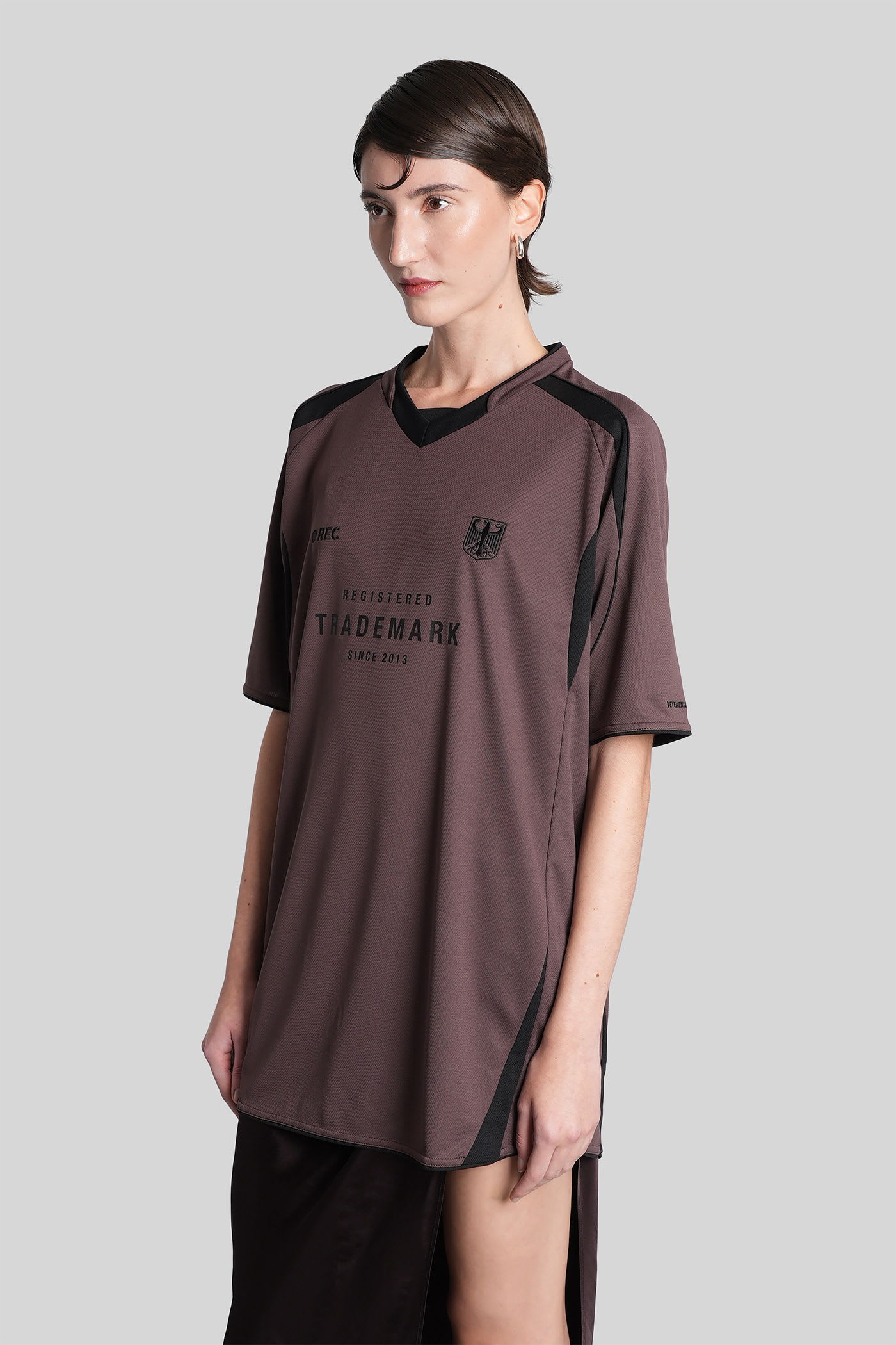 Vetements T-shirt In Brown Polyester In Brown