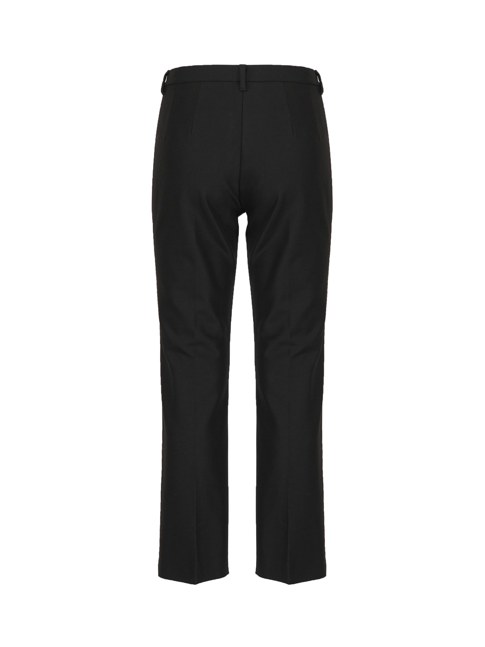Shop 's Max Mara Fluid Fabric Trousers In Black