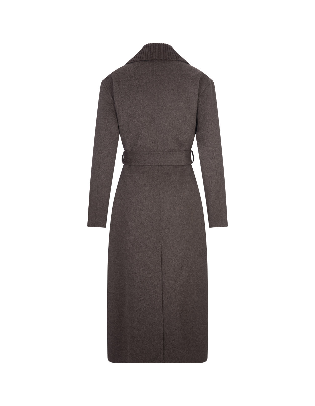 Shop P.a.r.o.s.h Leak Coat In Brown Wool Double