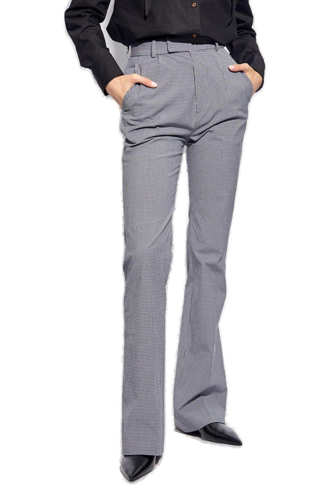 Shop Vivienne Westwood Ray Checked Trousers In Grigio