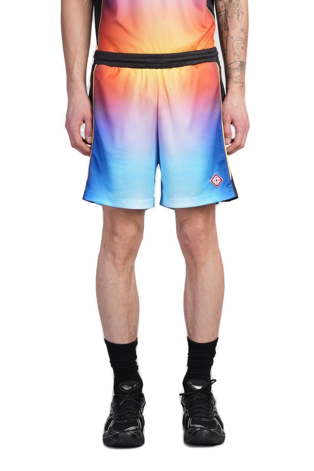 Casablanca Drawstring Elastic Waistband Football Shorts