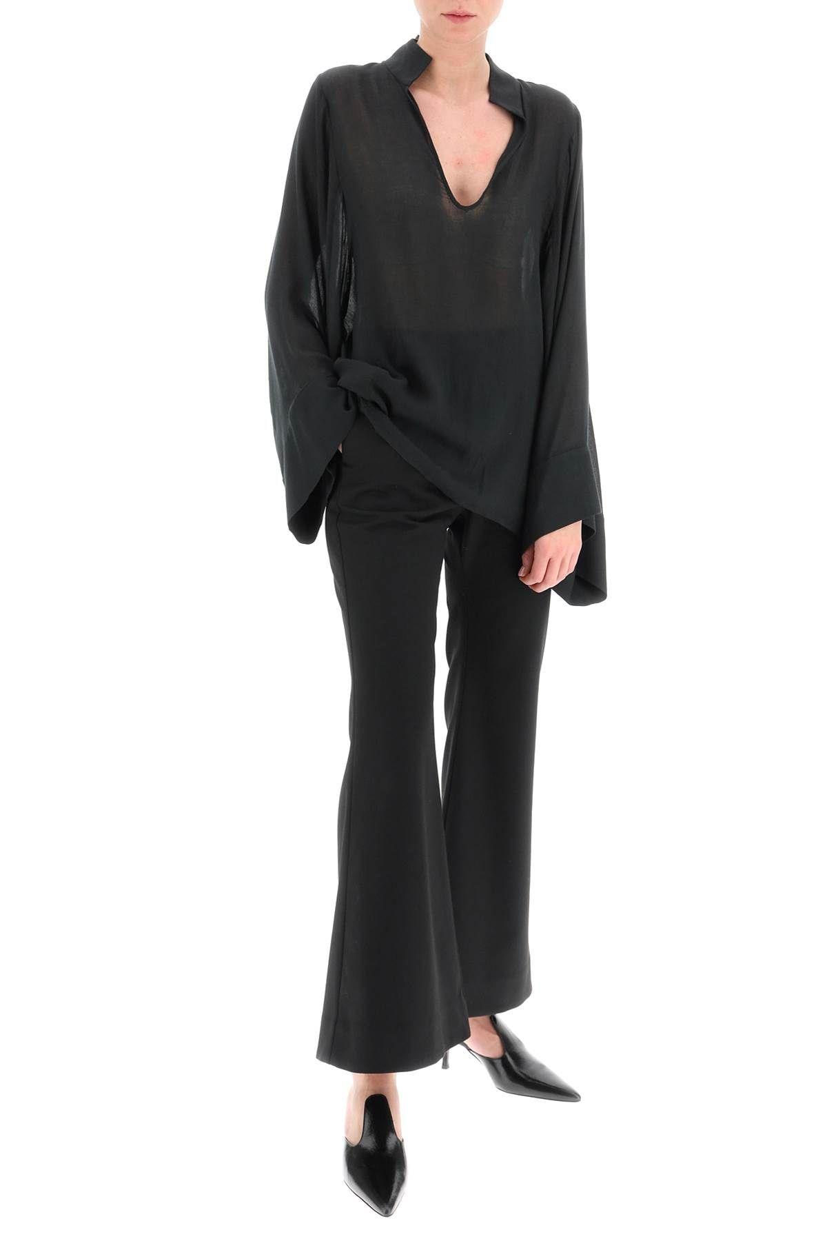 Shop By Malene Birger Lomaria Lightweight Canvas Blouse In Black
