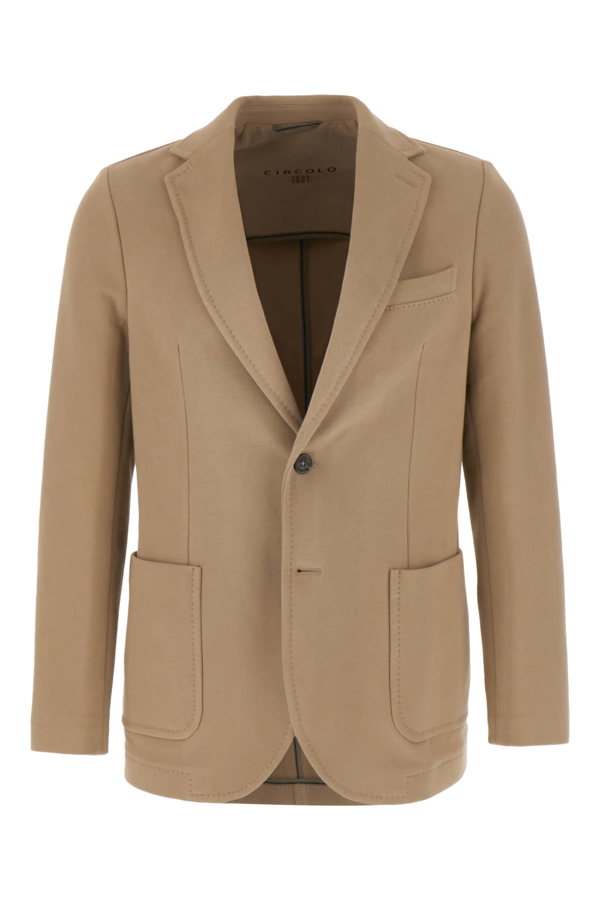 Shop Circolo 1901 Cappuccino Stretch Cotton Blazer In 2021