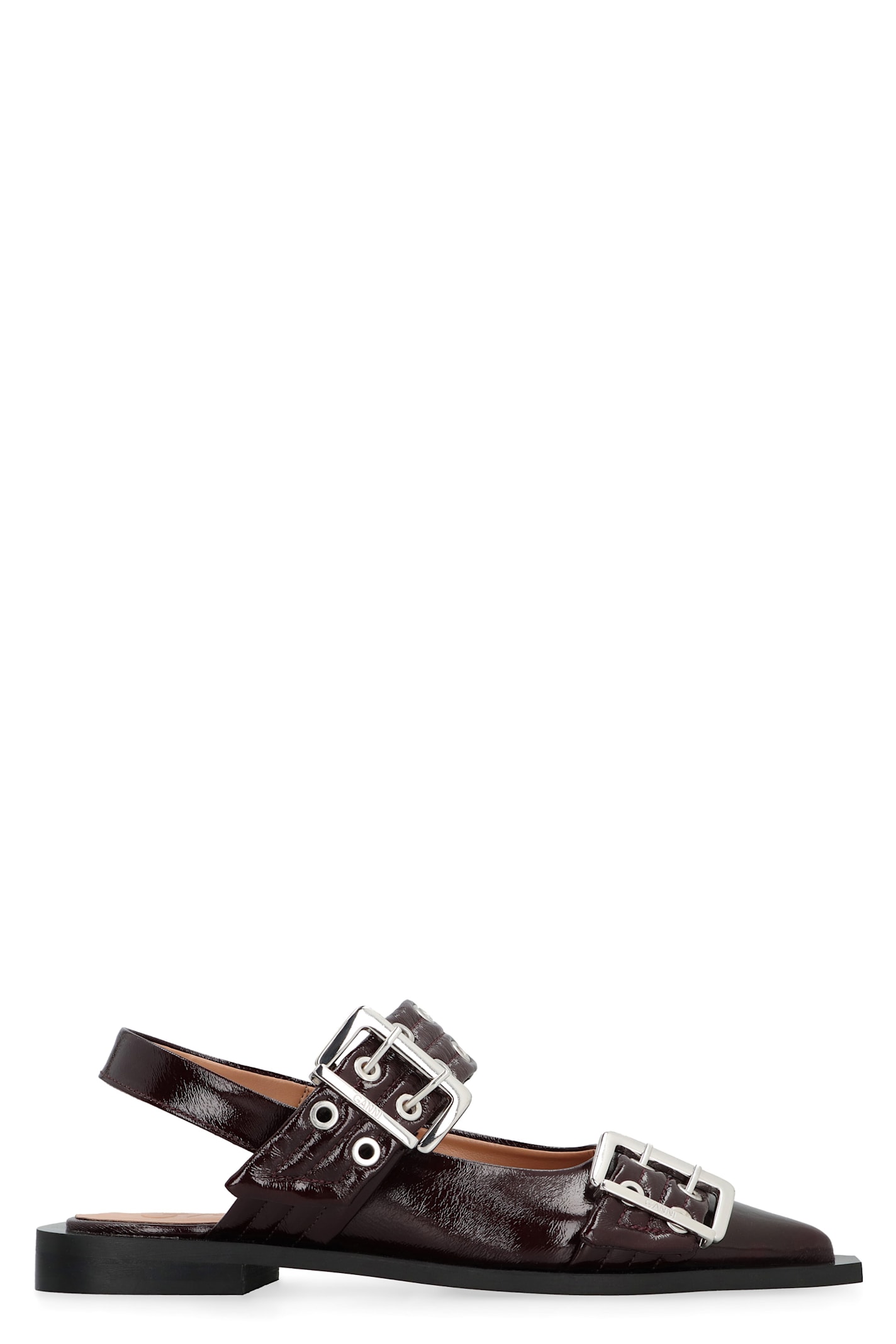 Feminine Buckle Eco-leather Slingback Pumps