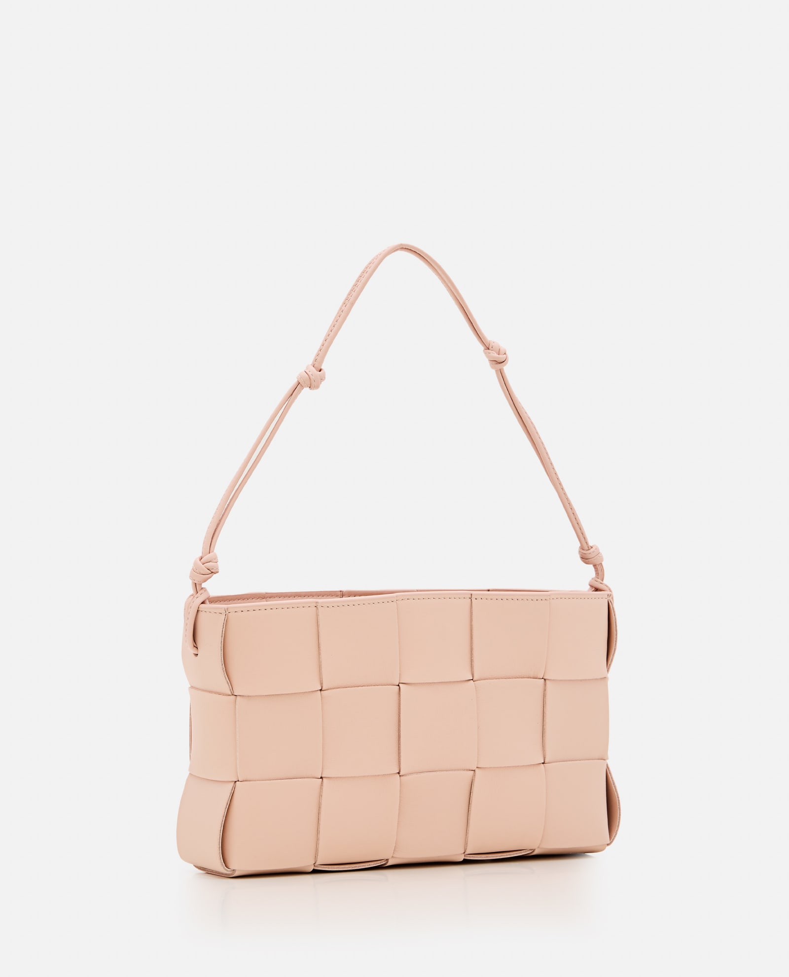 Shop Bottega Veneta Cassette Pouch W/ Strap Leather Shoulder Bag In Pink