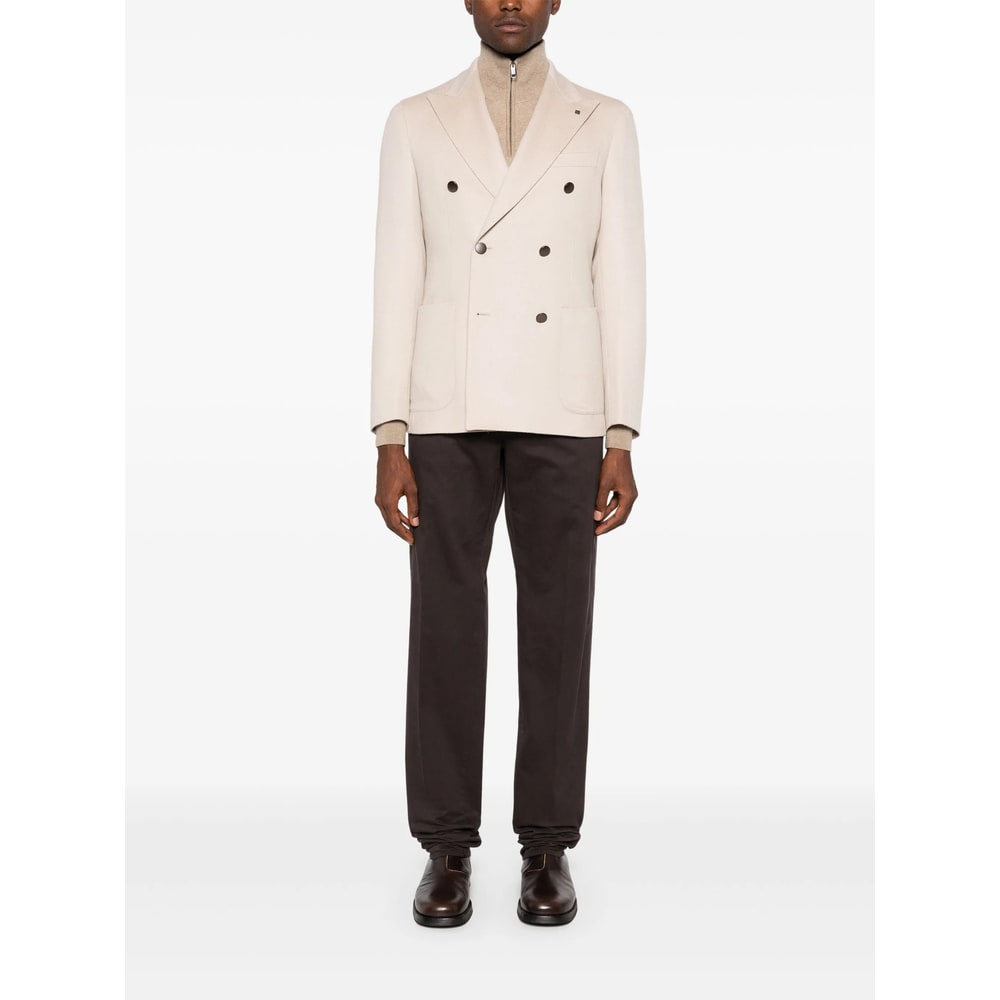 Tagliatore Long-sleeved Suit Jacket In Neutral