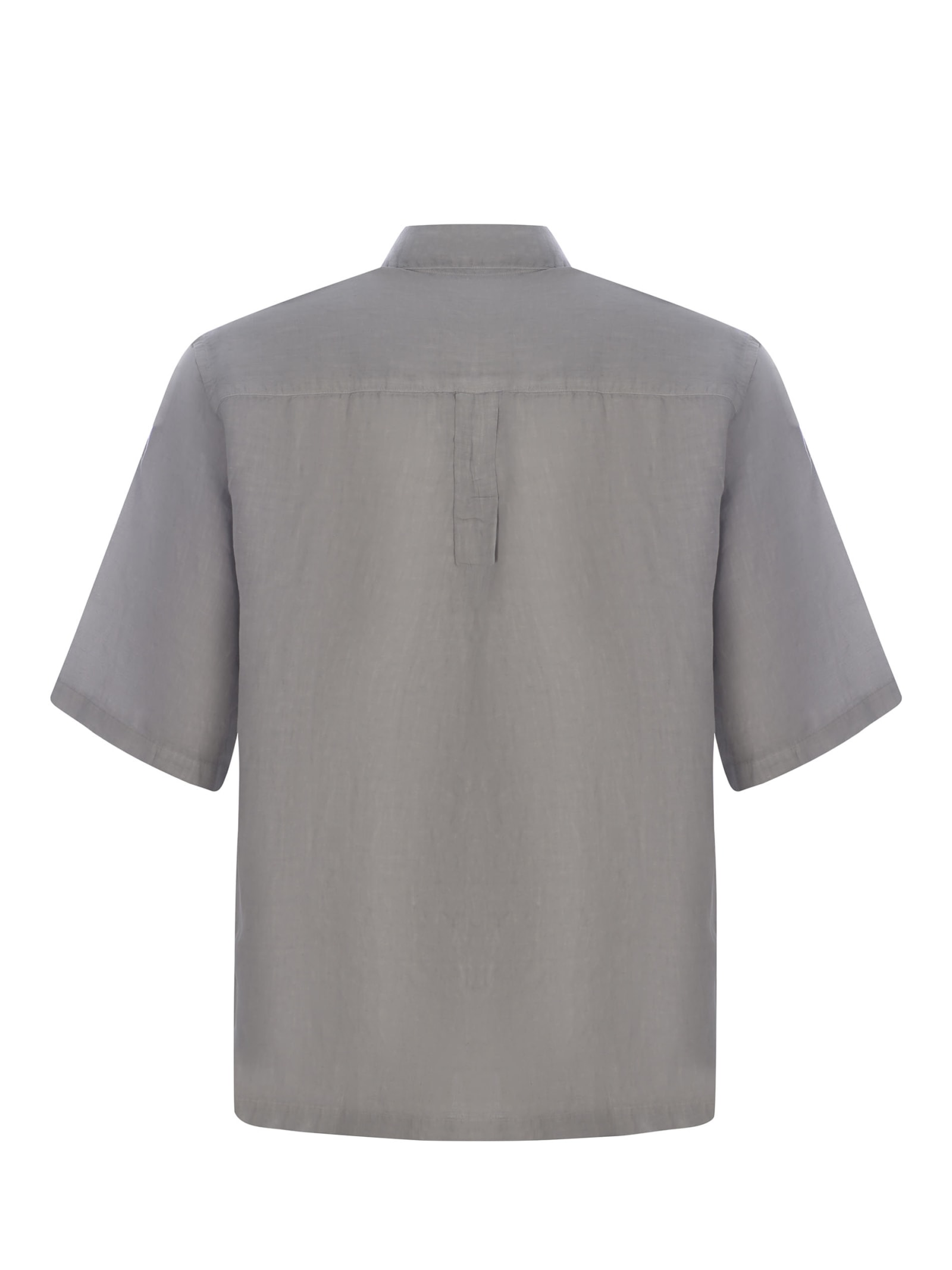 Shop Costumein Shirt  Stefano Made Of Linen In Light Grey