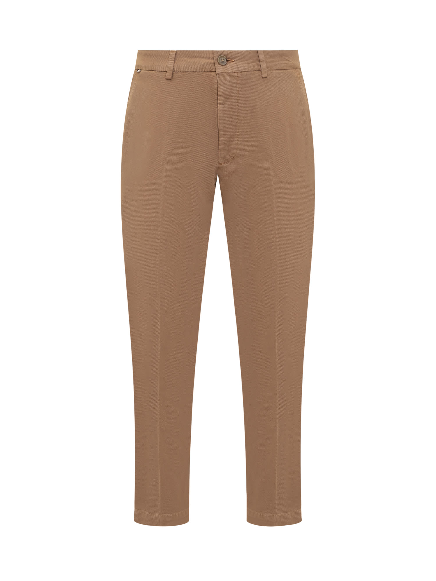 Shop Hugo Boss Trousers In Medium Beige