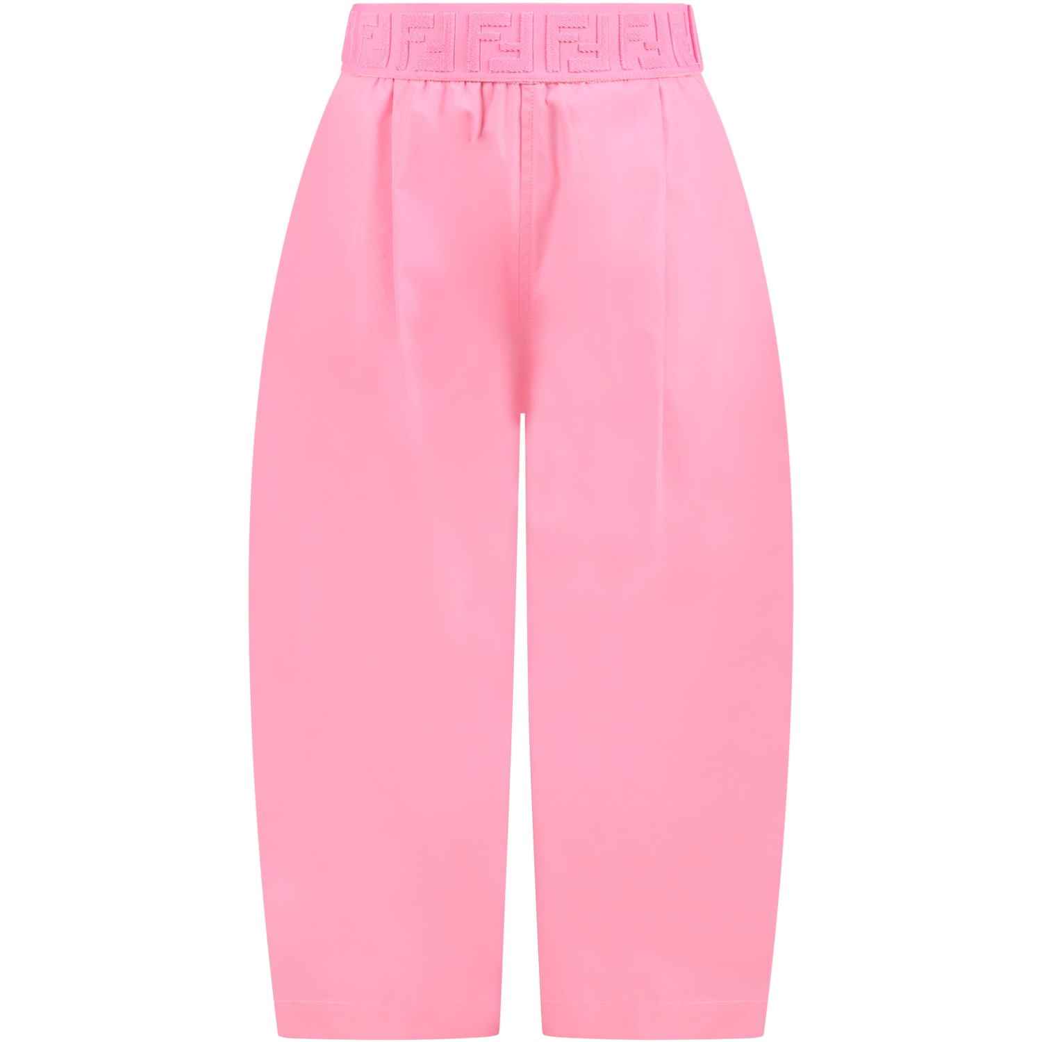 Fendi Pink Trouser For Girl With Double Ff