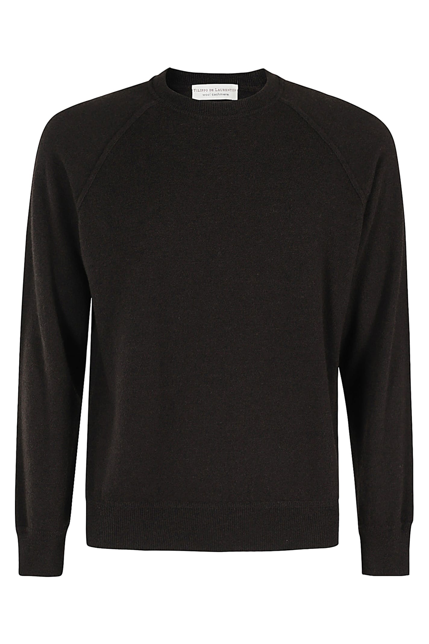 Filippo De Laurentiis Girocollo Raglan Lana Cashmere In Brown