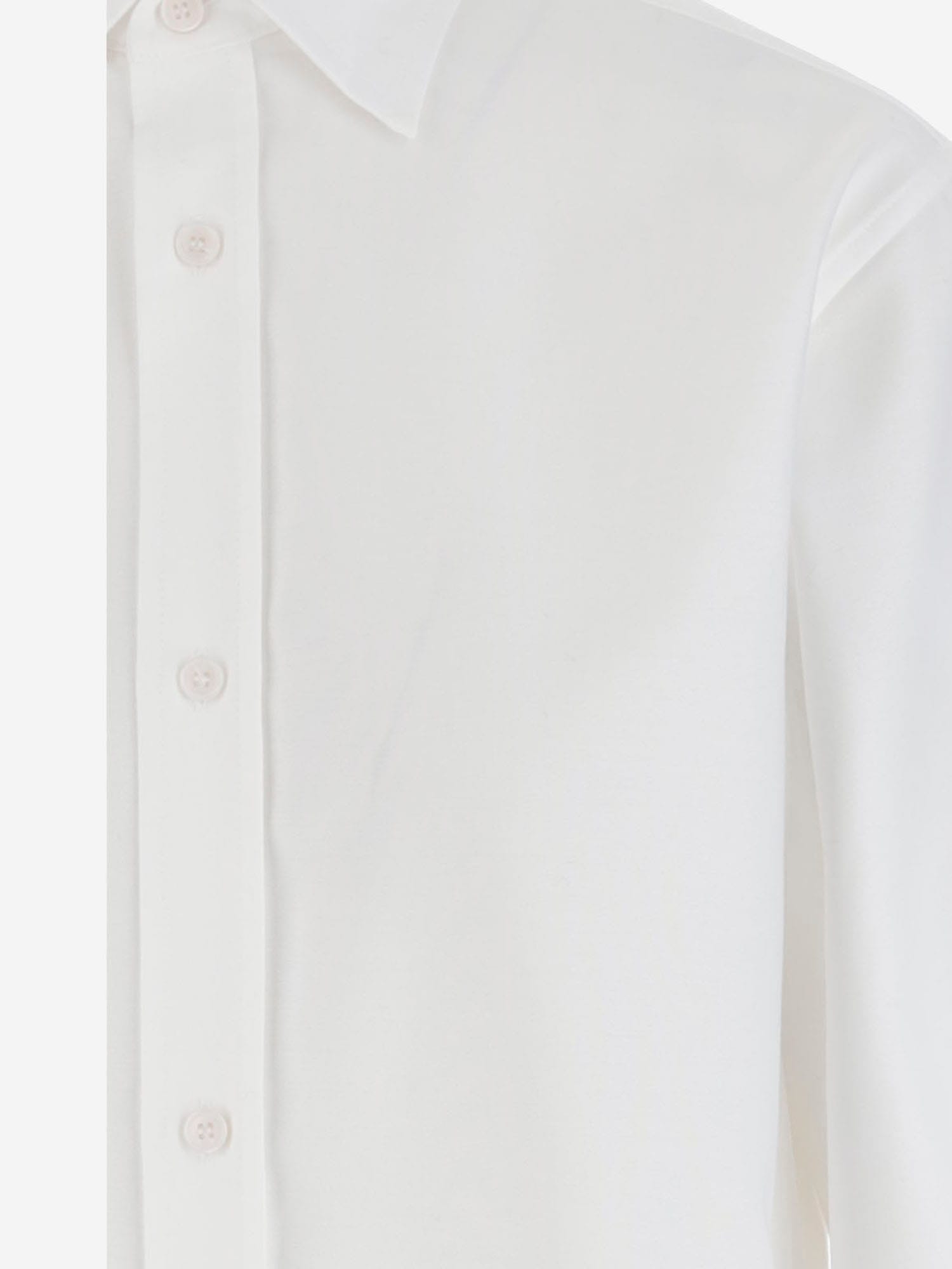 Darkpark Long-sleeve Button-down Shirt In White