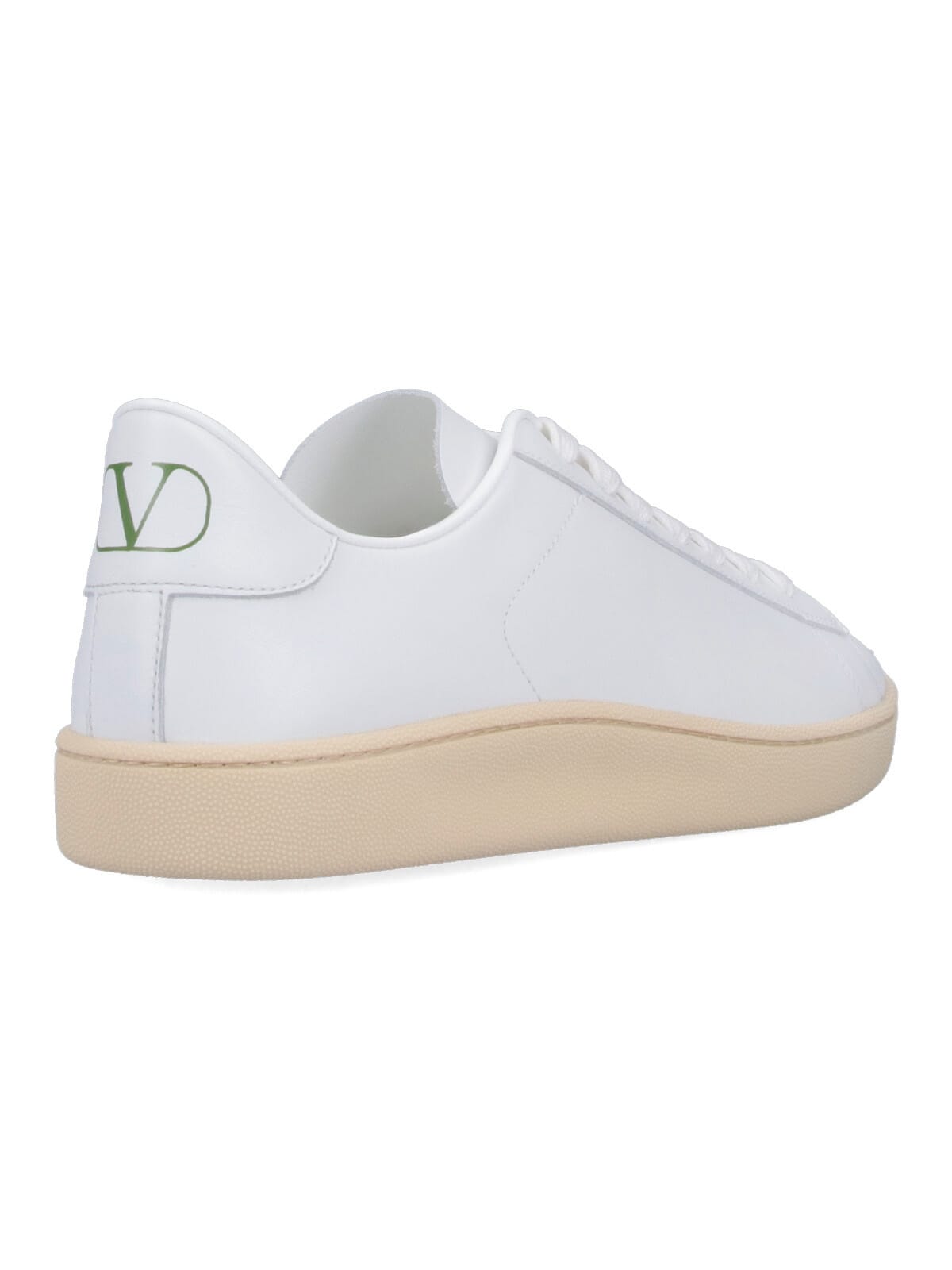 Valentino Royco Low-top Leather Sneakers With Italian Sizing In White