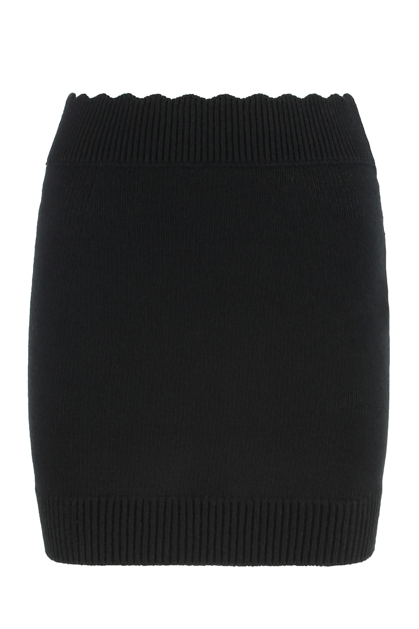 Chloé Knit Mini Skirt Made Of Wool And Cashmere In Black