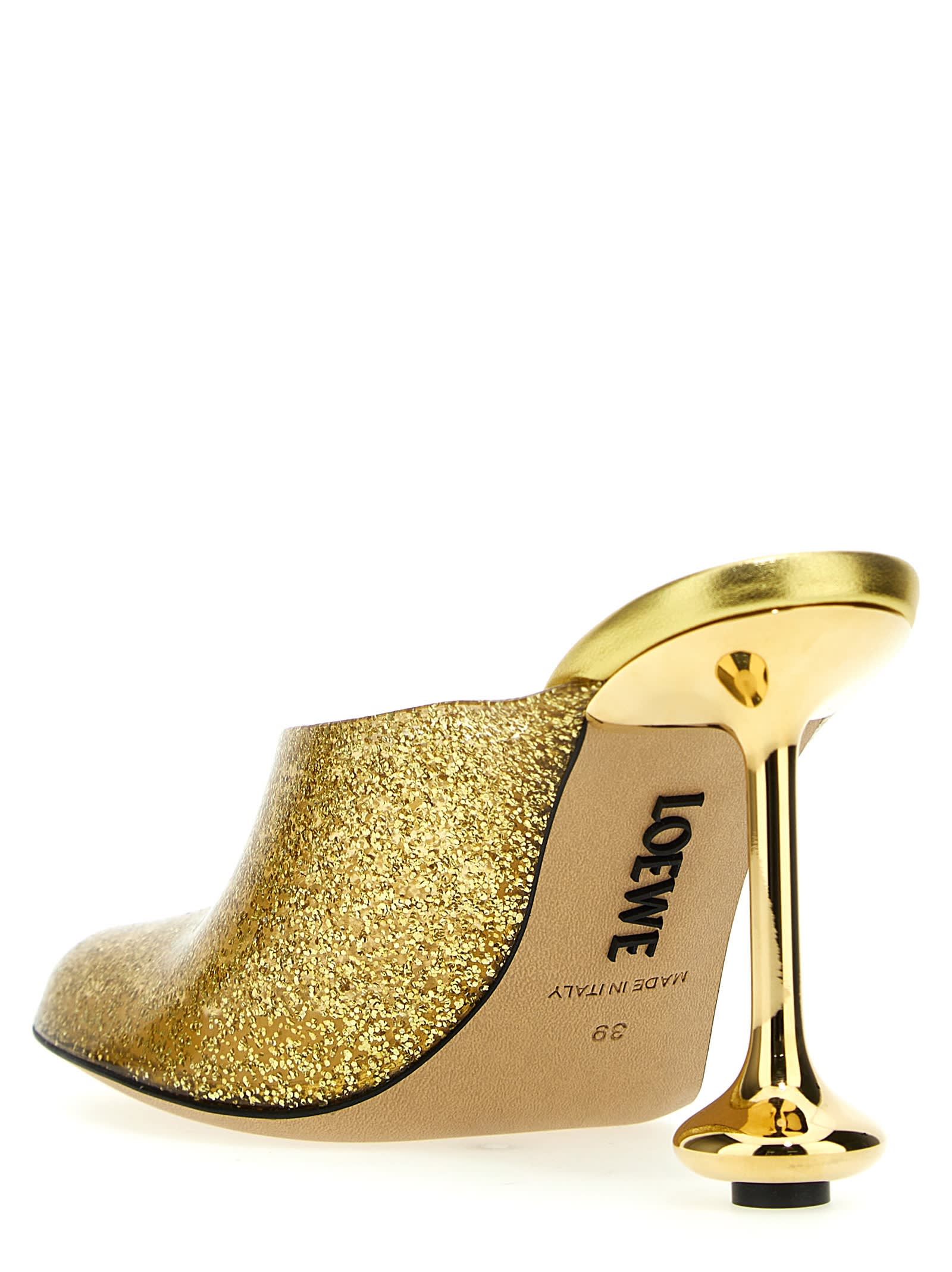Shop Loewe Toy Mules In Gold