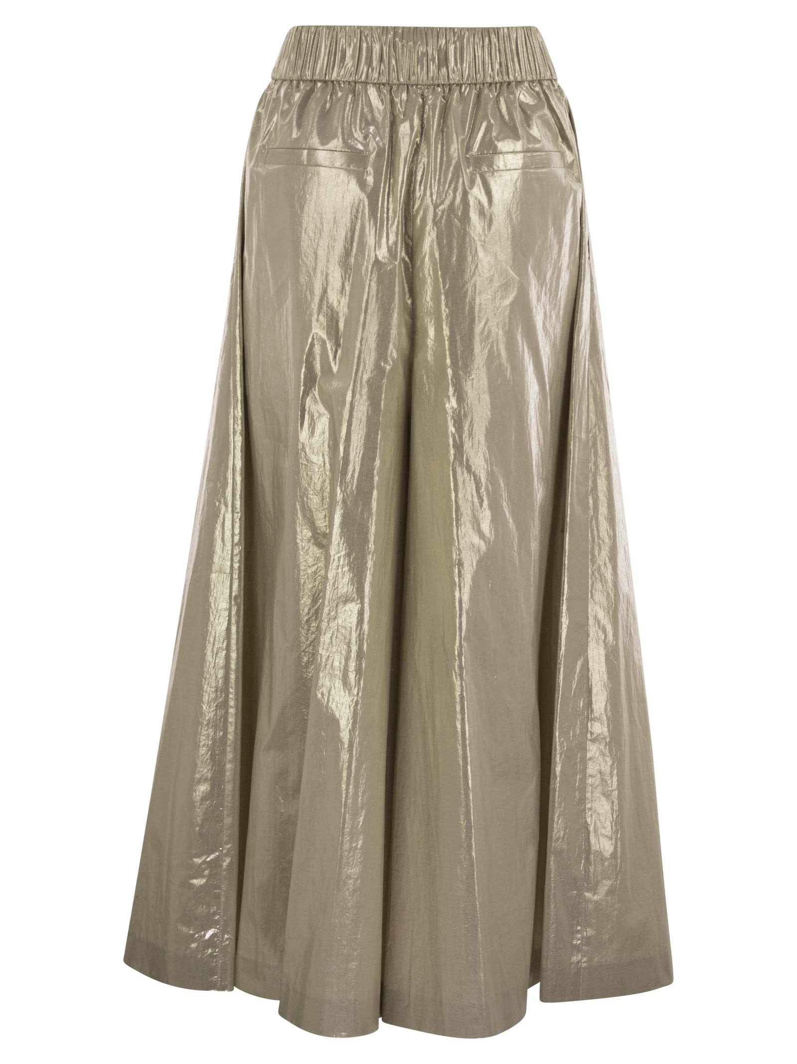 Peserico Women Laminated Cotton Poplin Trousers