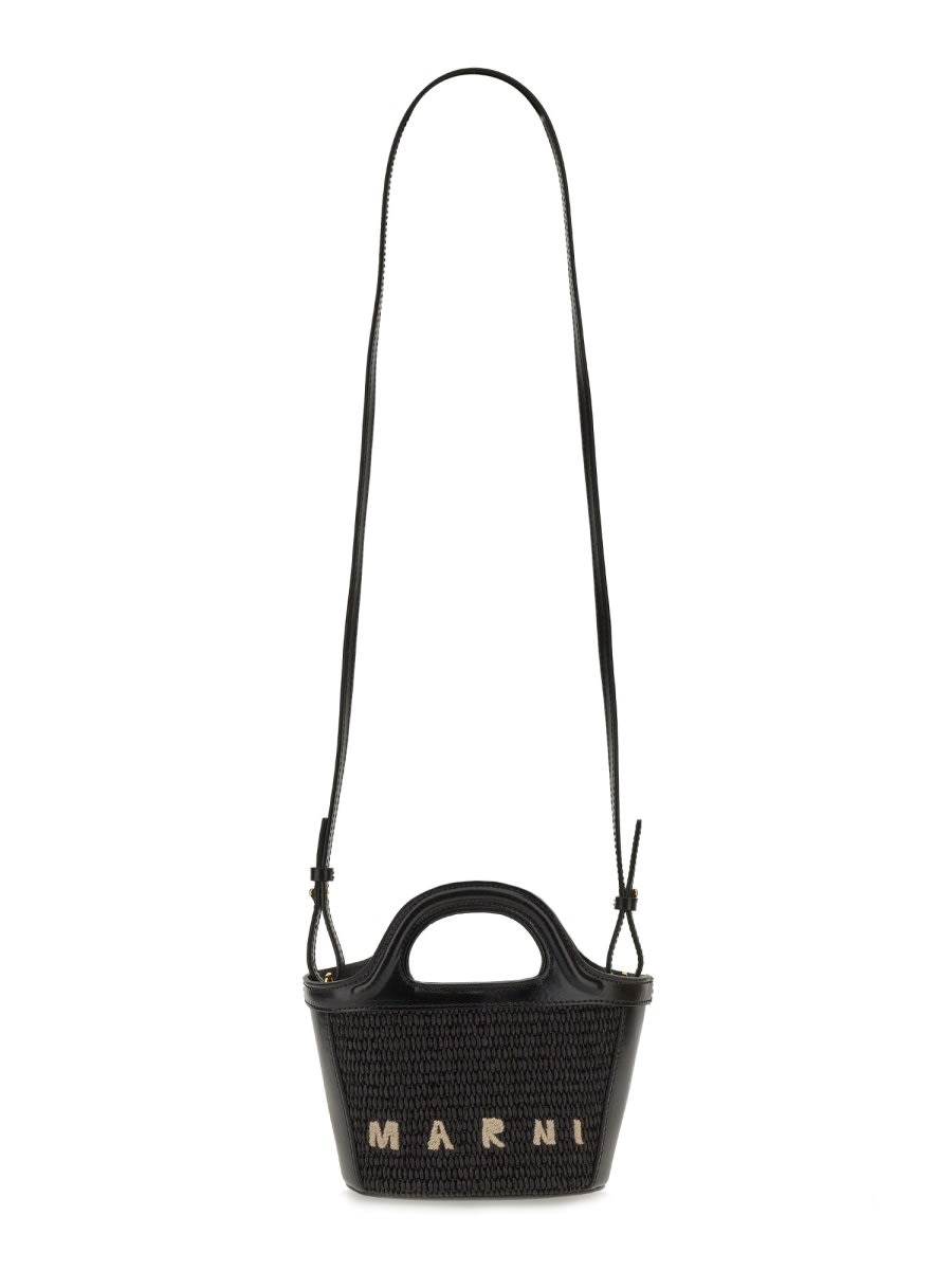 Shop Marni Tropicalia Micro Bag In Black