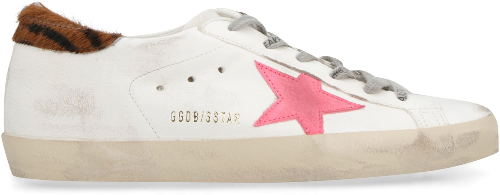 Shop Golden Goose Super-star Sneakers In Leather In White