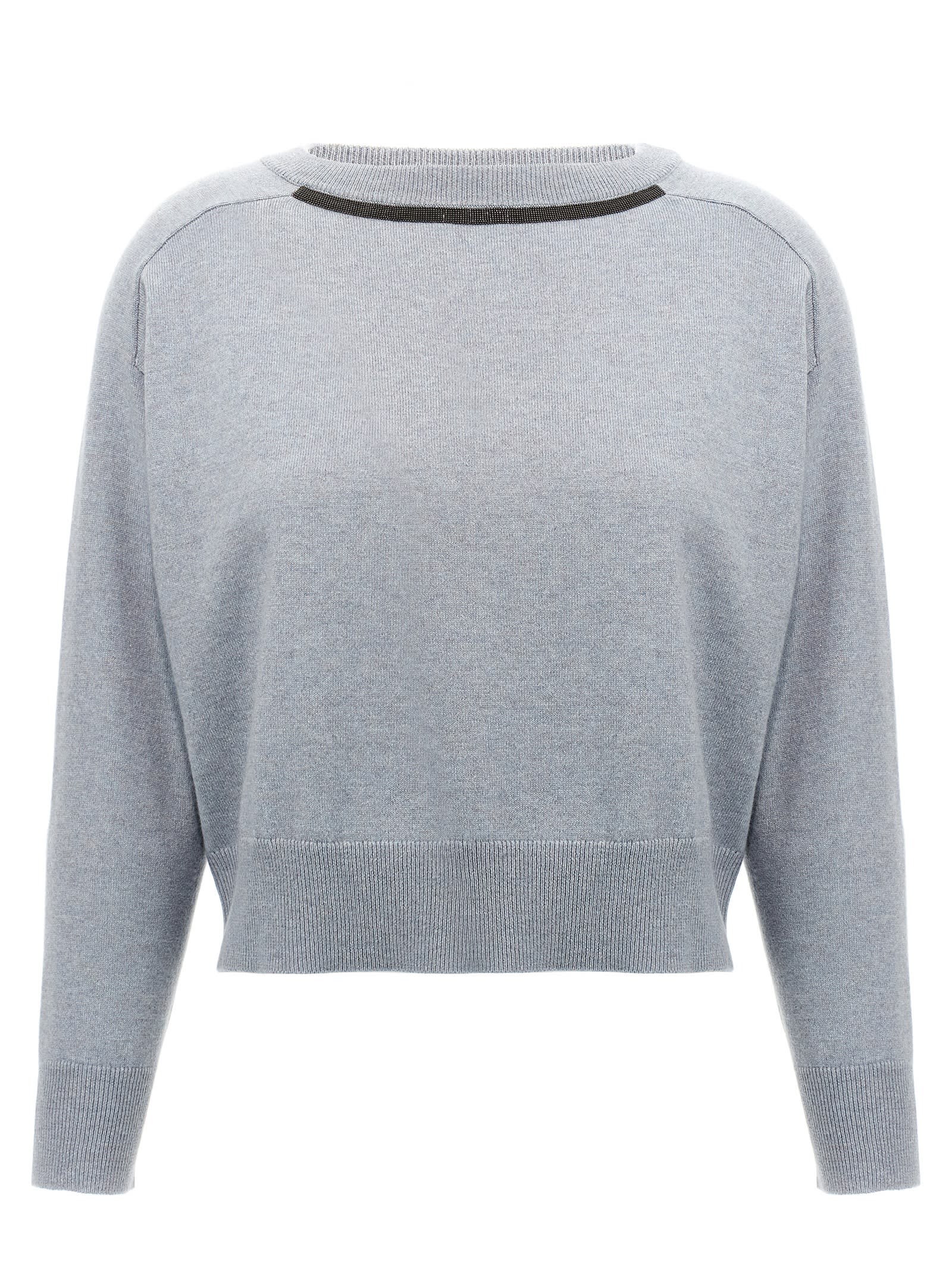 Shop Brunello Cucinelli Monile Sweater In Light Blue