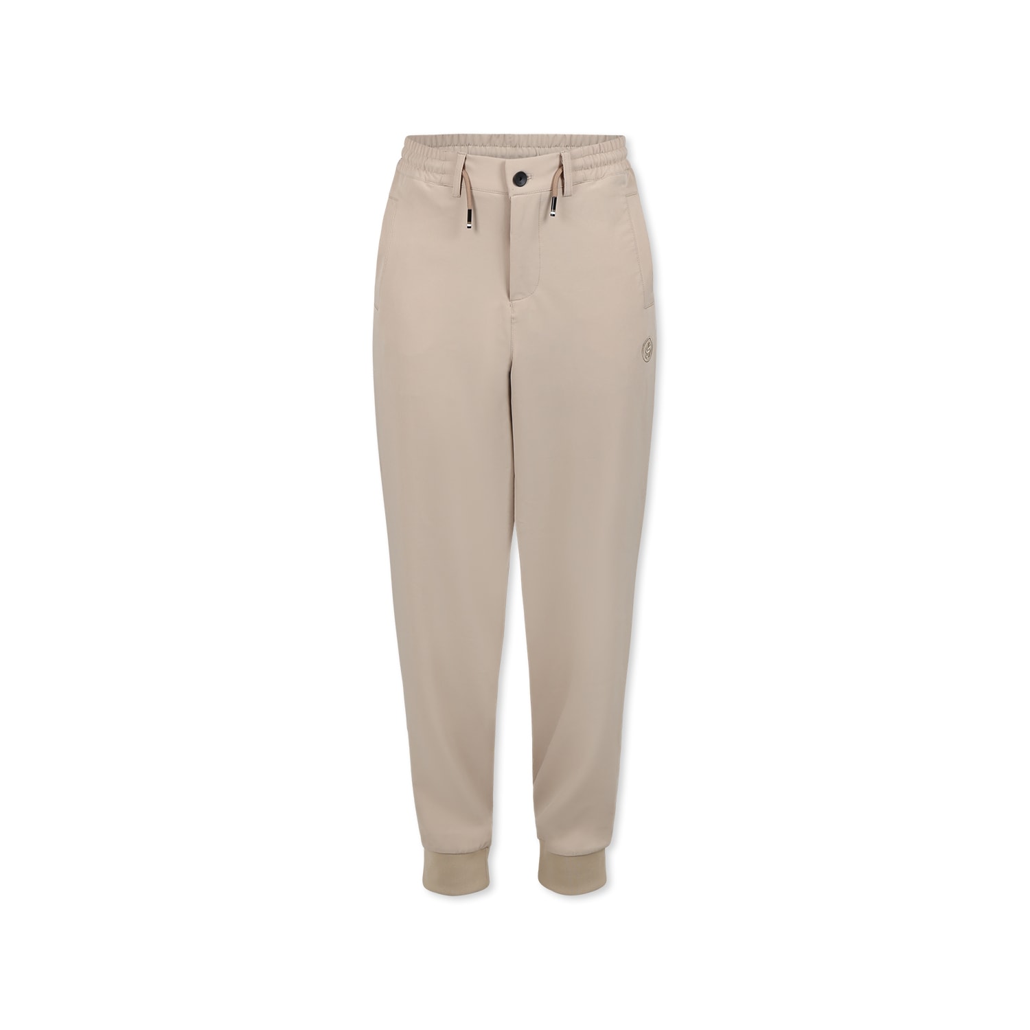 Hugo Boss Beige Trousers For Boy With Logo In Beige