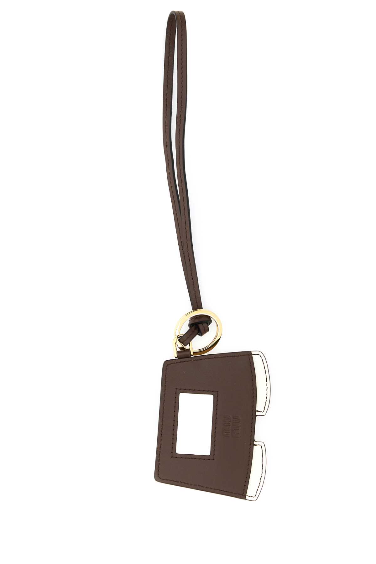 Miu Miu Grey Beige Trick Shorts Key Charm