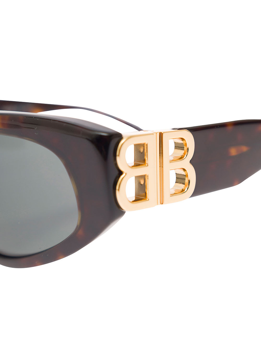 Shop Balenciaga Dynasty Rectangle Brown Rectangular Sunglasses With Silver-tone Detailing In Acetate Woman